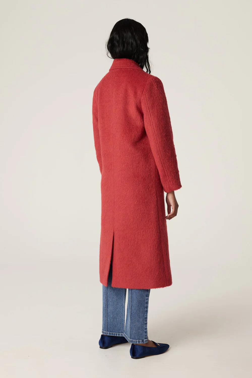 SABINE DOUBLE BREASTED COAT - RED