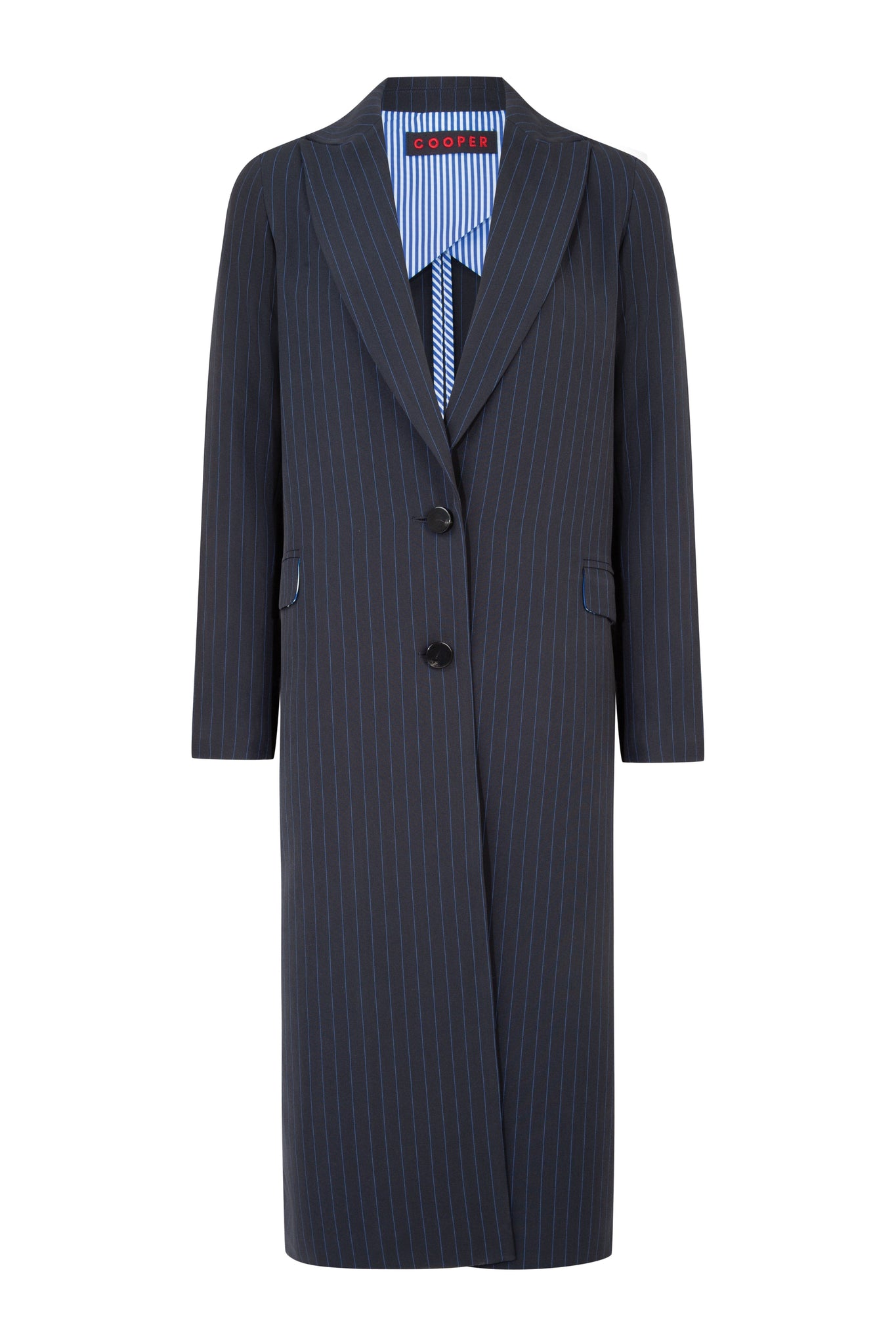 BACK TO THE FUTURE NAVY PINSTRIPE