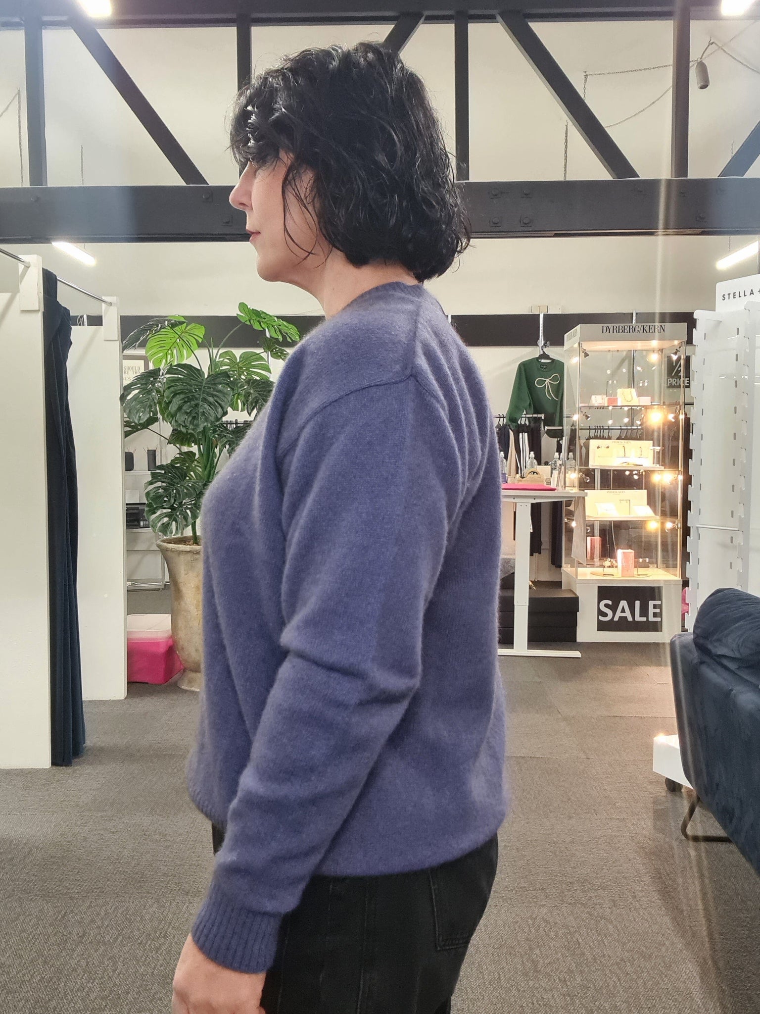V Neck Jumper Periwinkle