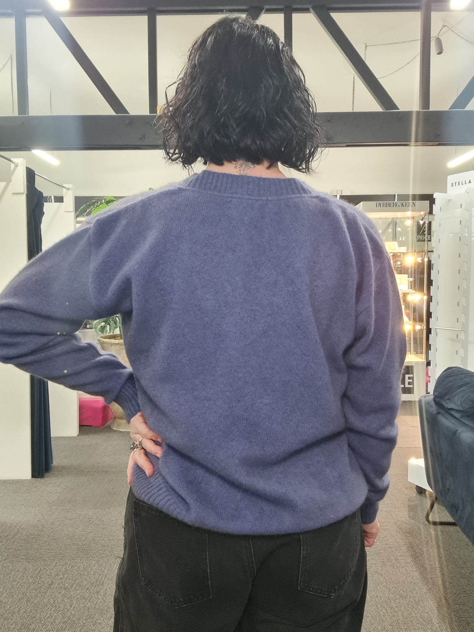 V Neck Jumper Periwinkle