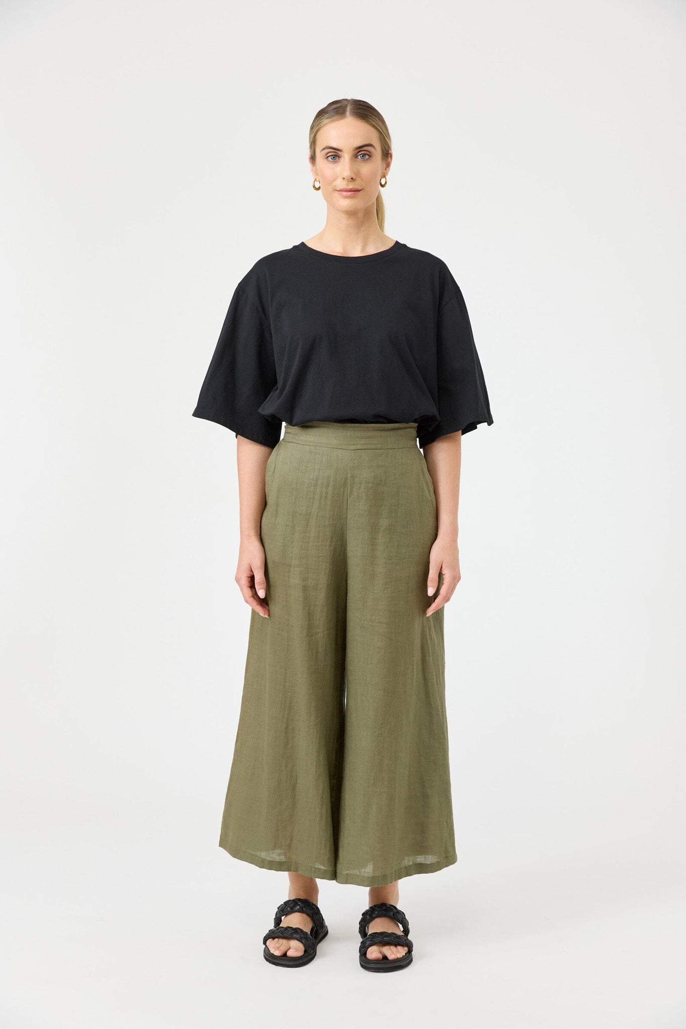 Studio Crop Pant - Khaki