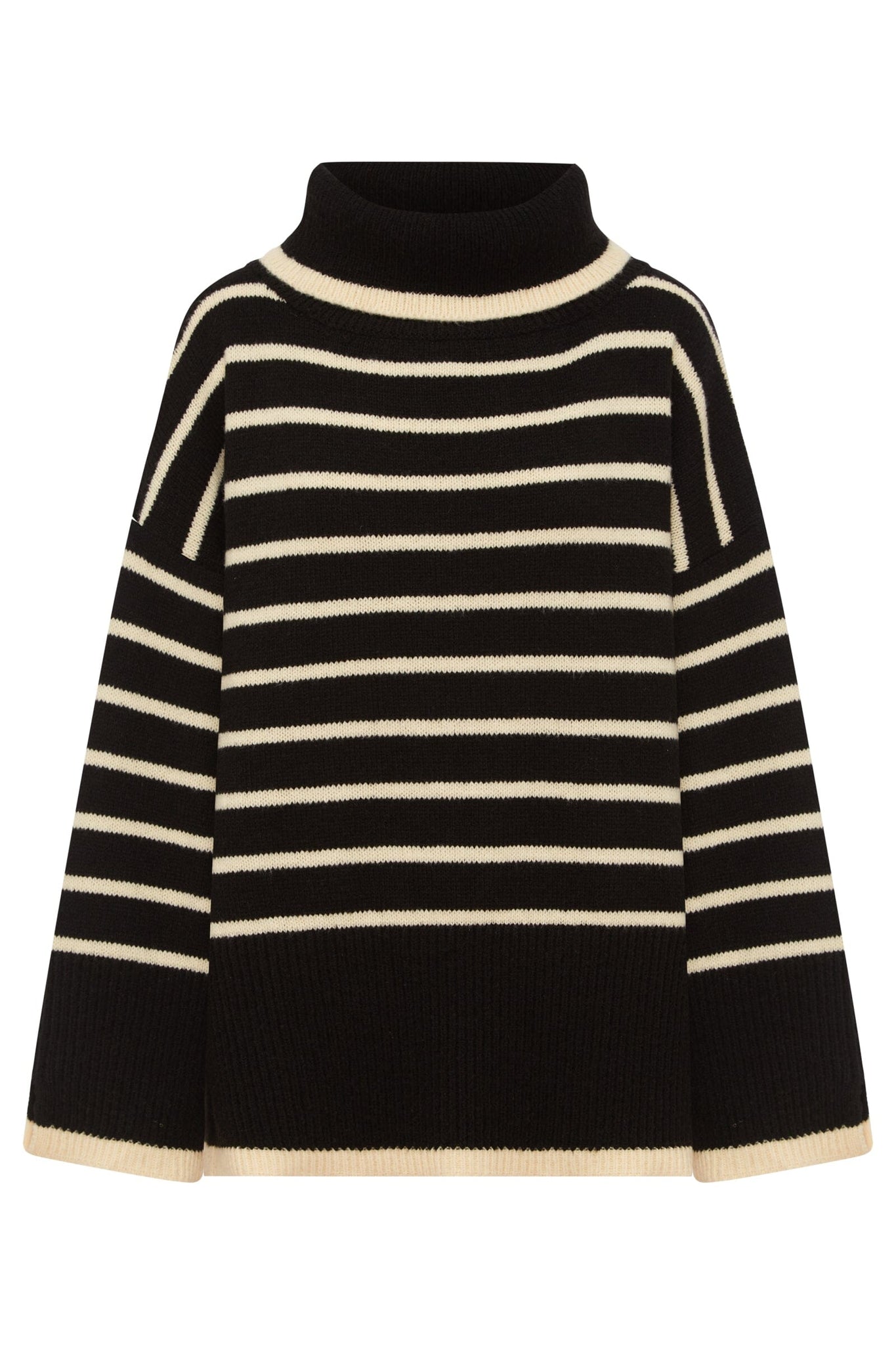 Katana Roll Neck Knit - Black
