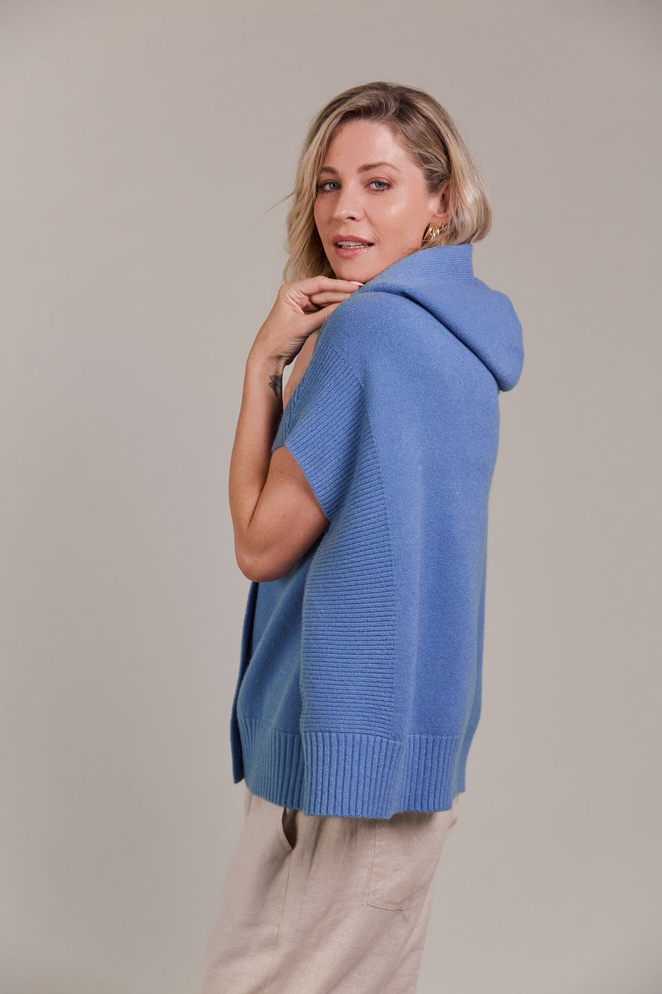 Estel Hood Knit Demin