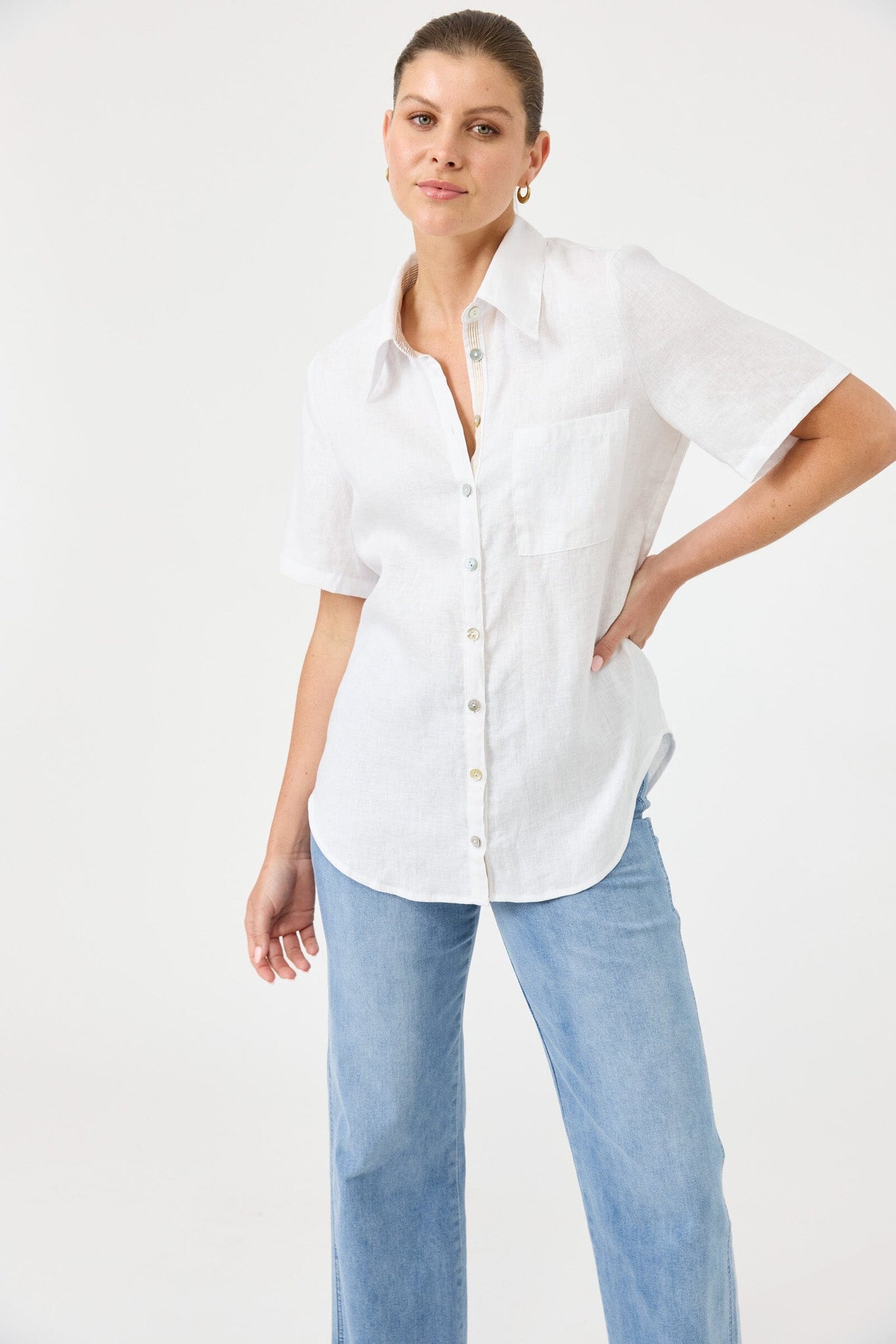 Studio Short Sleeve Shirt - White