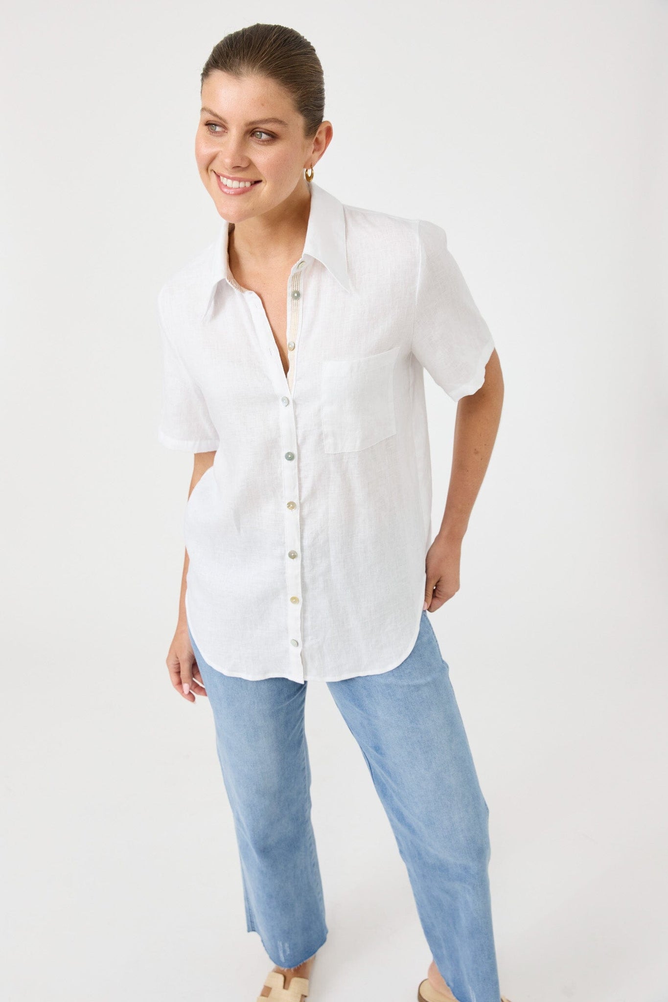 Studio Short Sleeve Shirt - White