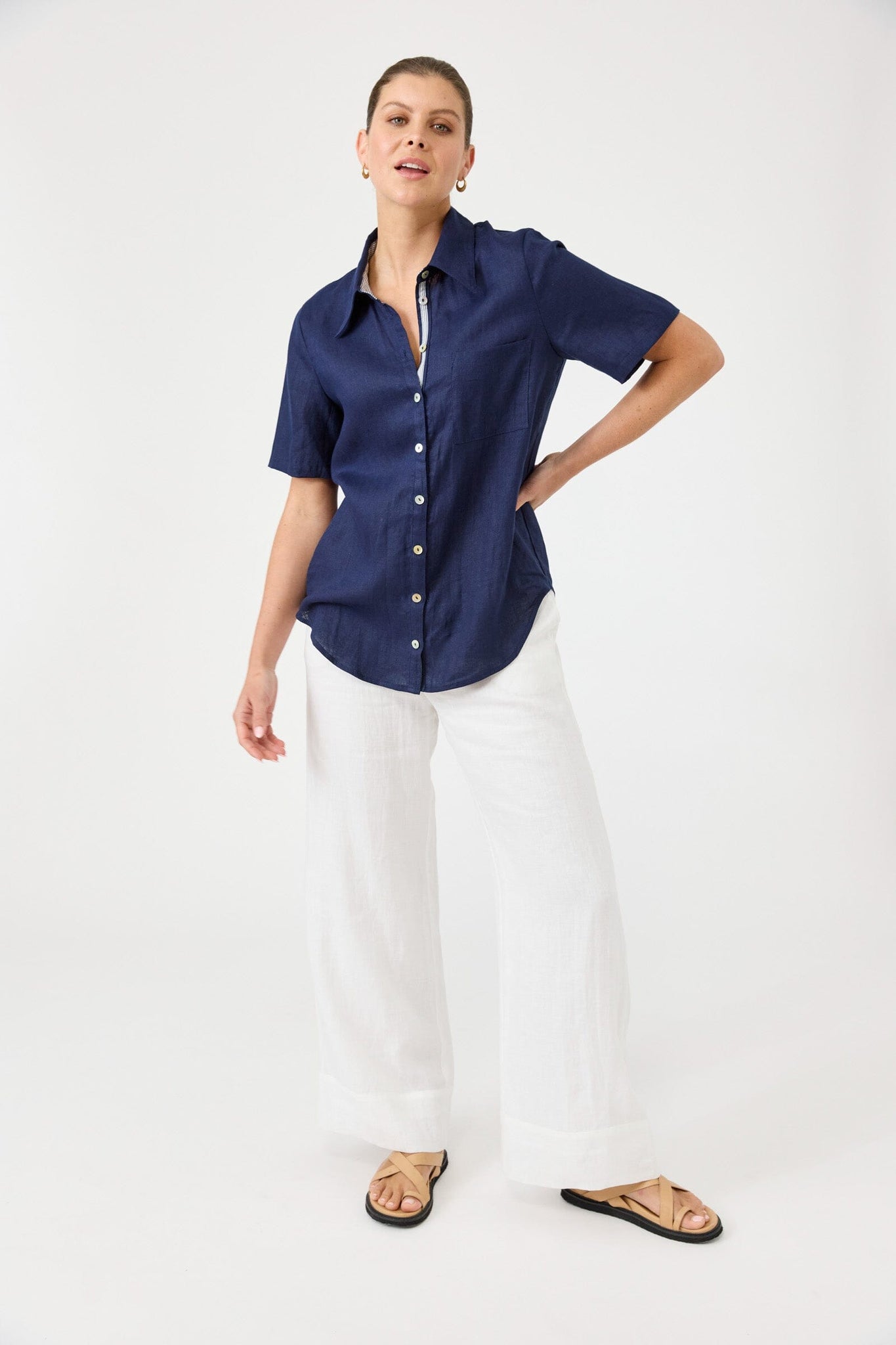Studio Short Sleeve Shirt - Indigo