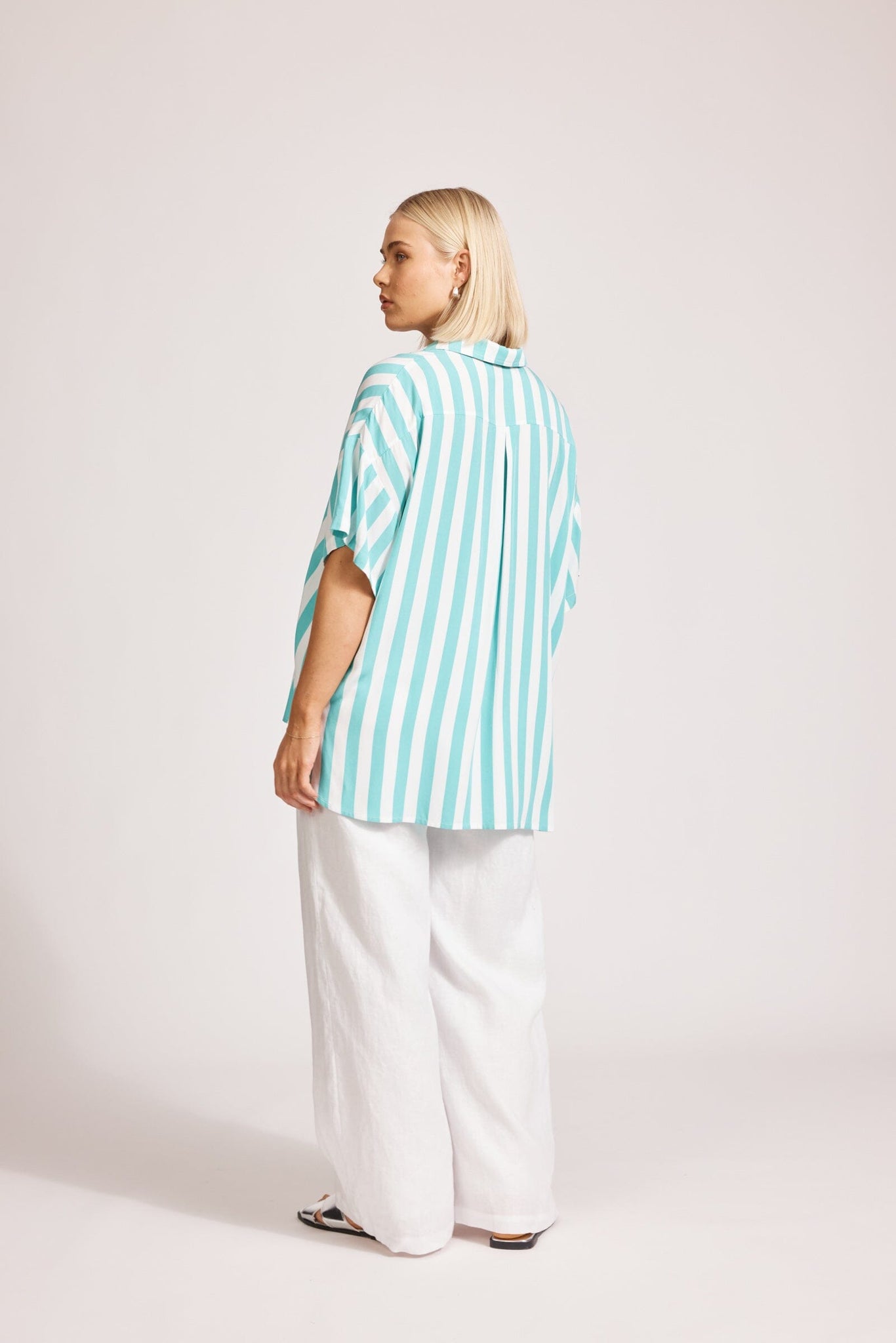 Treville Stripe Shirt - Aqua