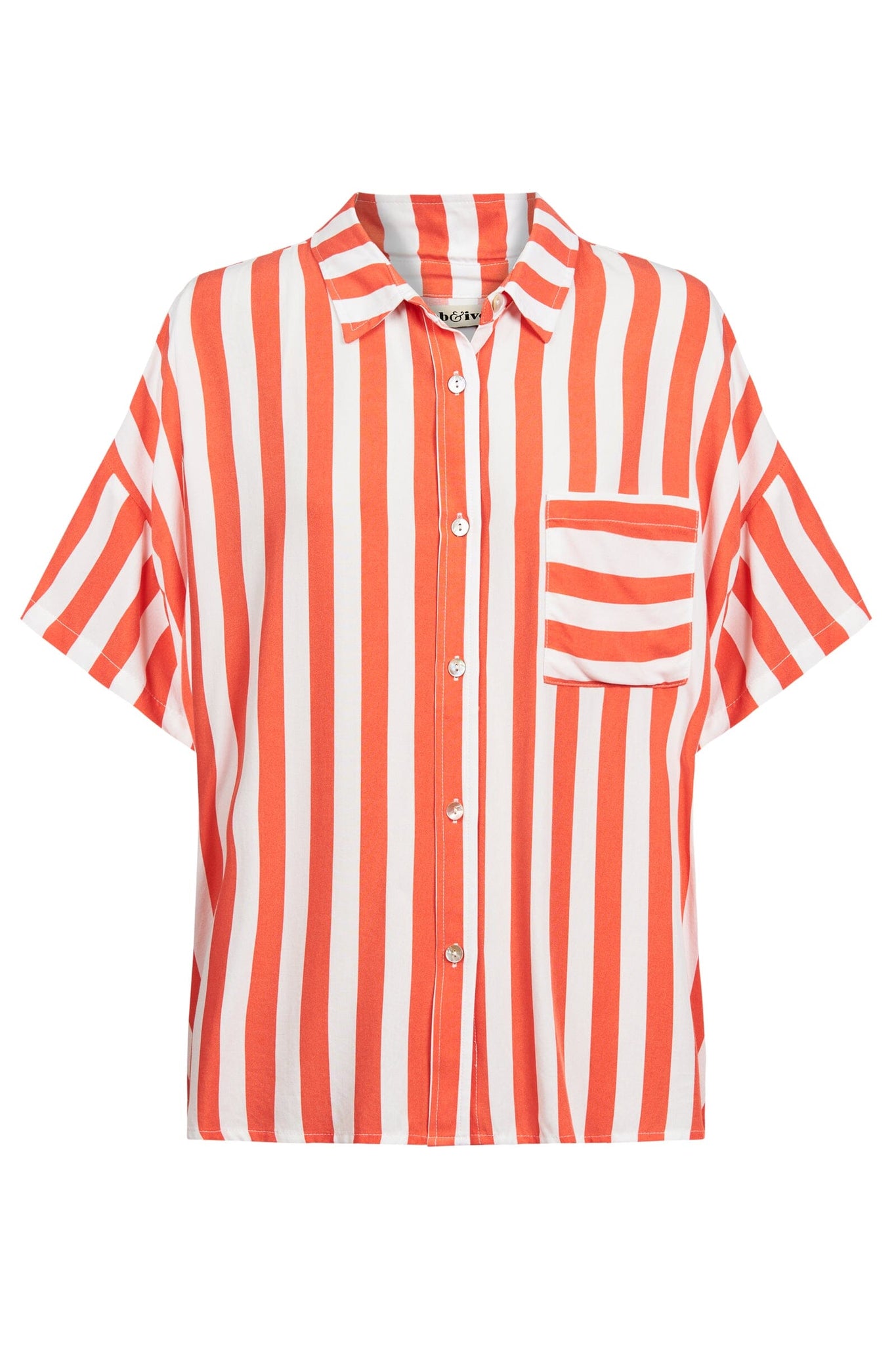 Treville Stripe Shirt - Coral