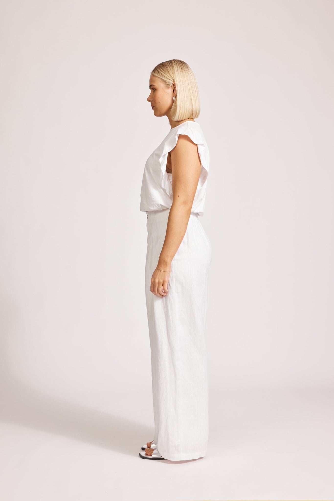 Miramar Palazzo Pant - White