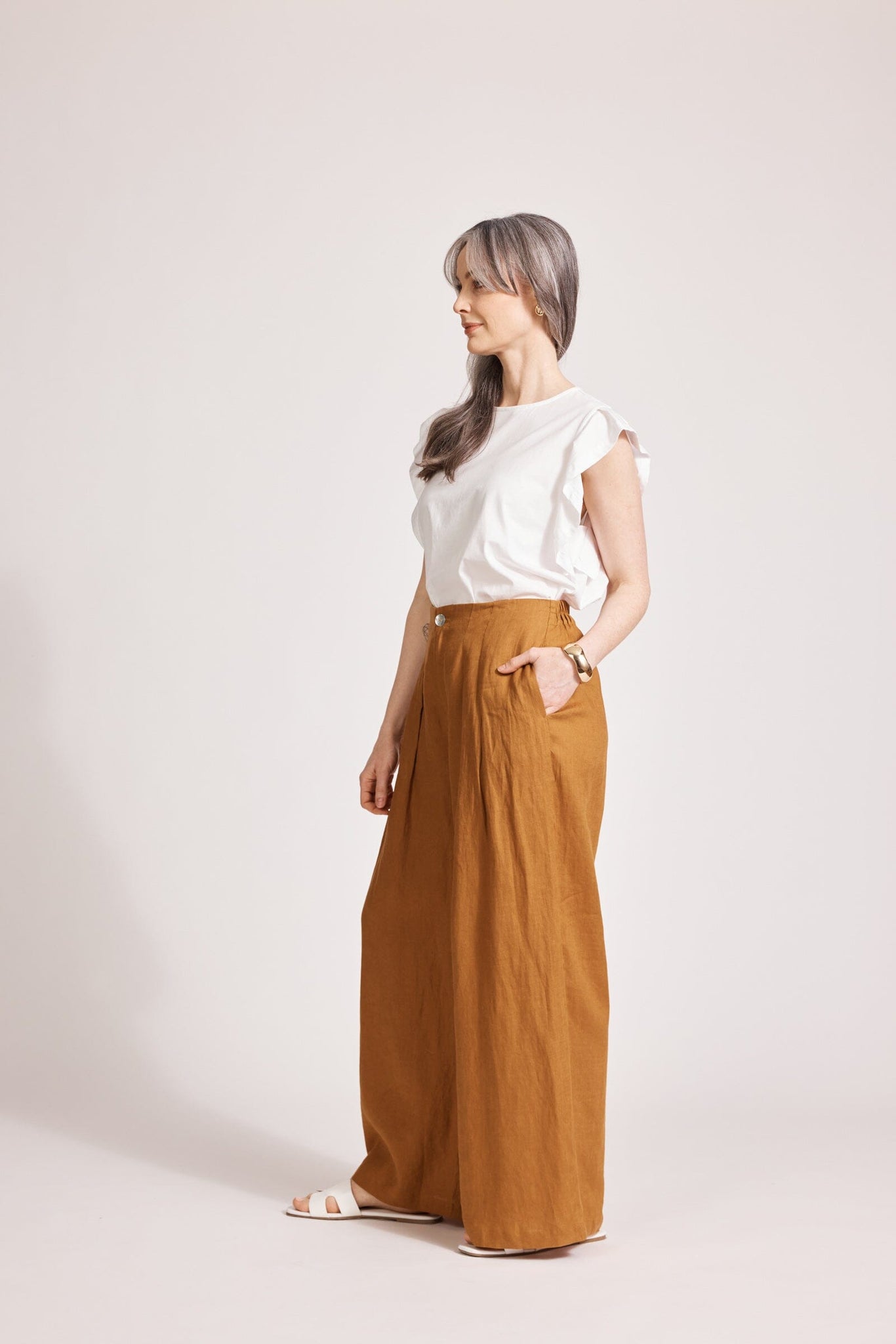 Miramar Palazzo Pant - Caramel