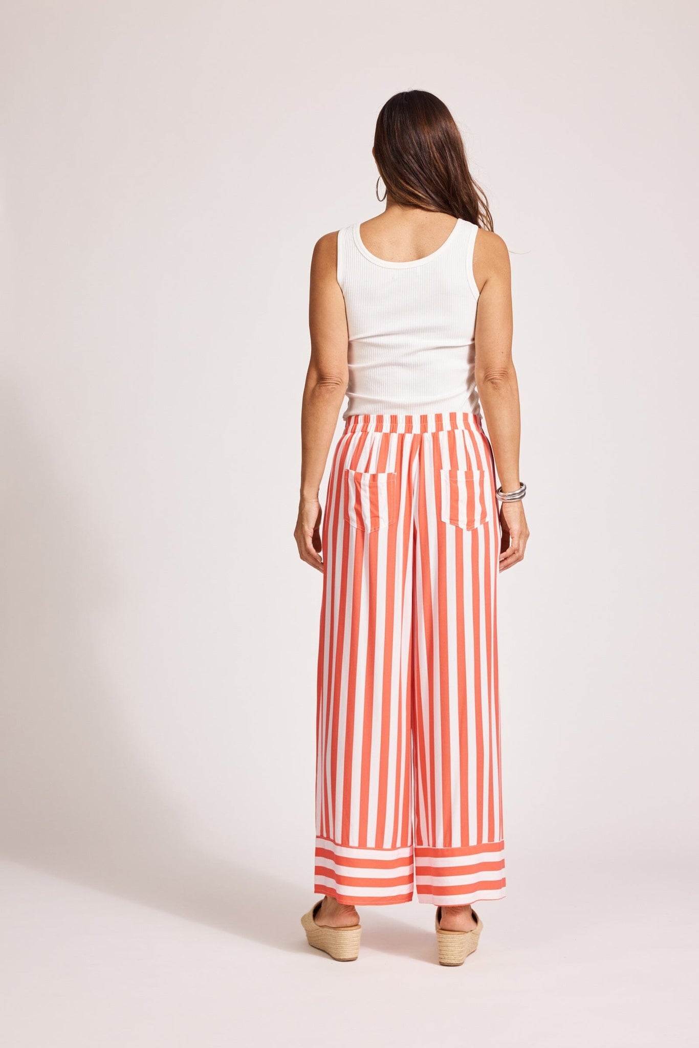 Treville Stripe Pant - Coral