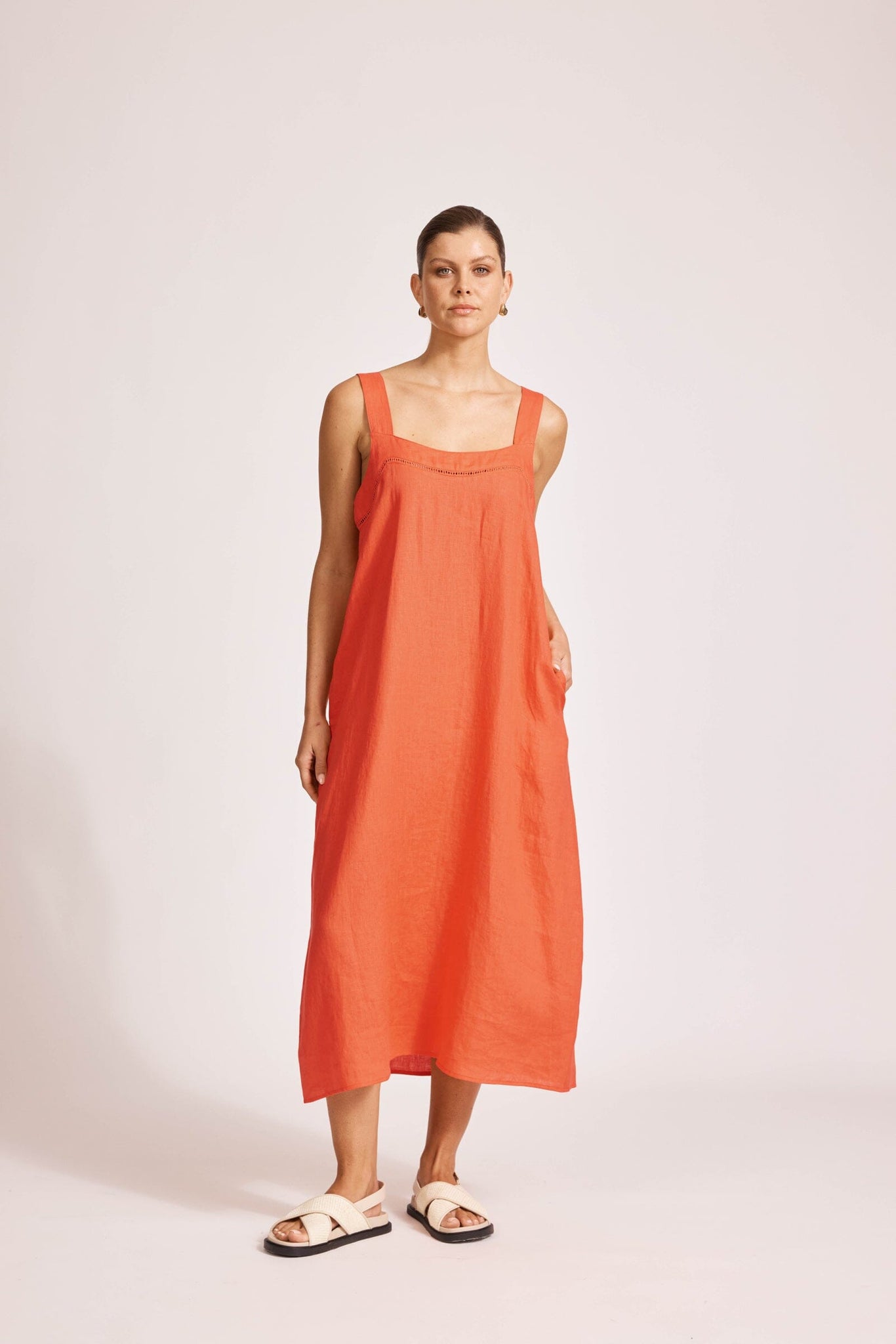Miramar Tank Maxi Dress - Coral