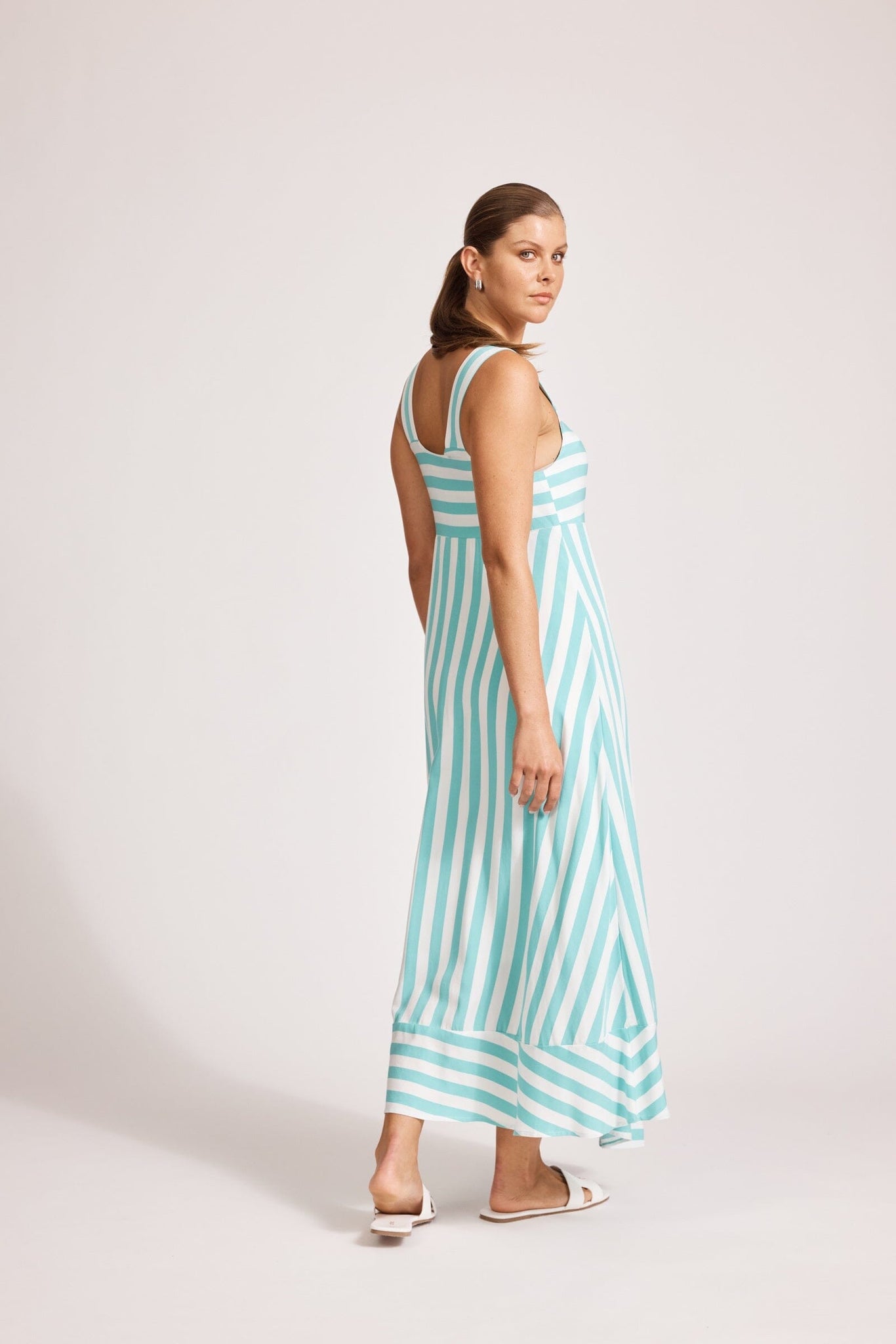 Treville Stripe Tank Maxi Dress - Aqua