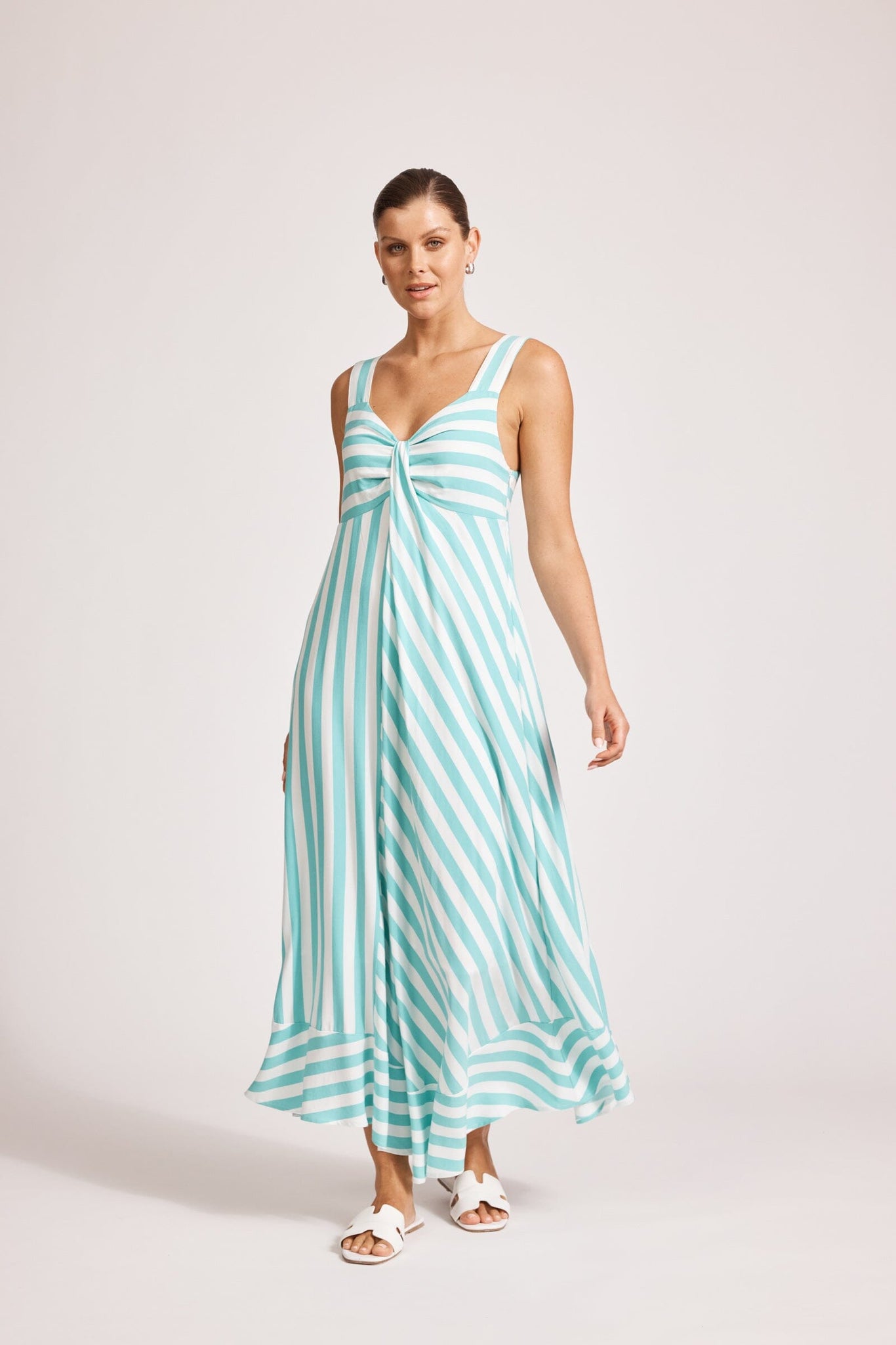Treville Stripe Tank Maxi Dress - Aqua