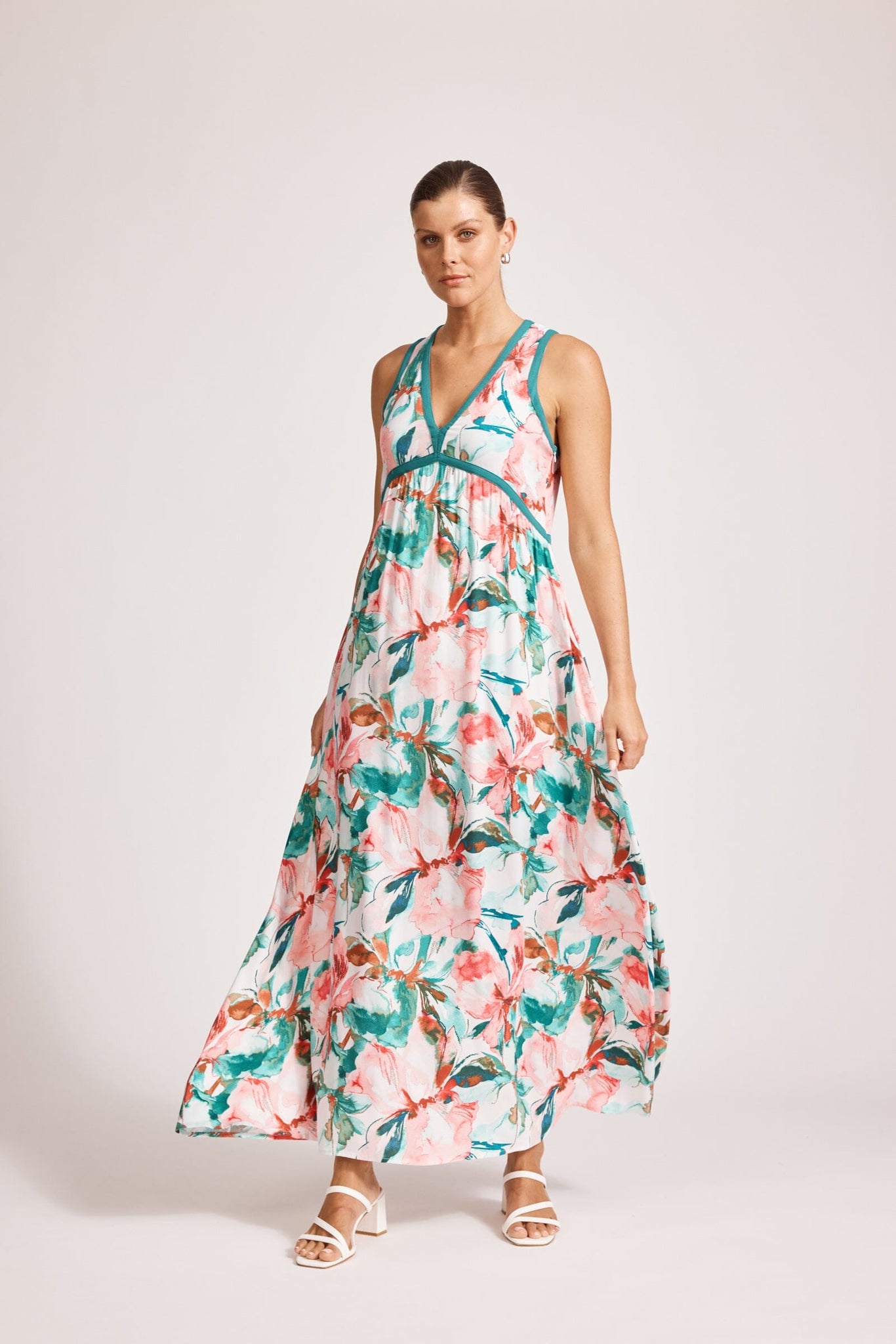 Alegria Spliced Maxi Dress - Estate/Teal