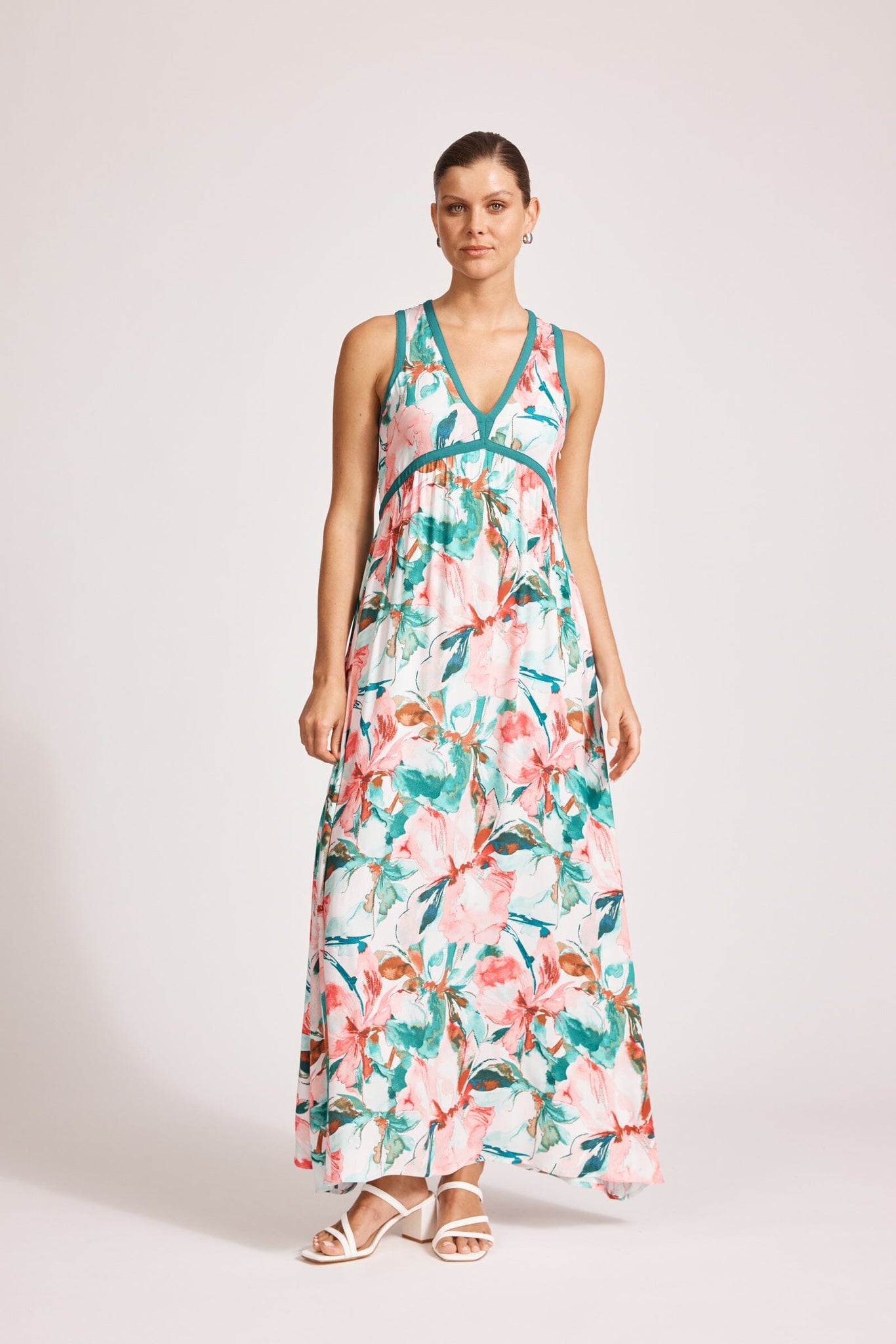 Alegria Spliced Maxi Dress - Estate/Teal
