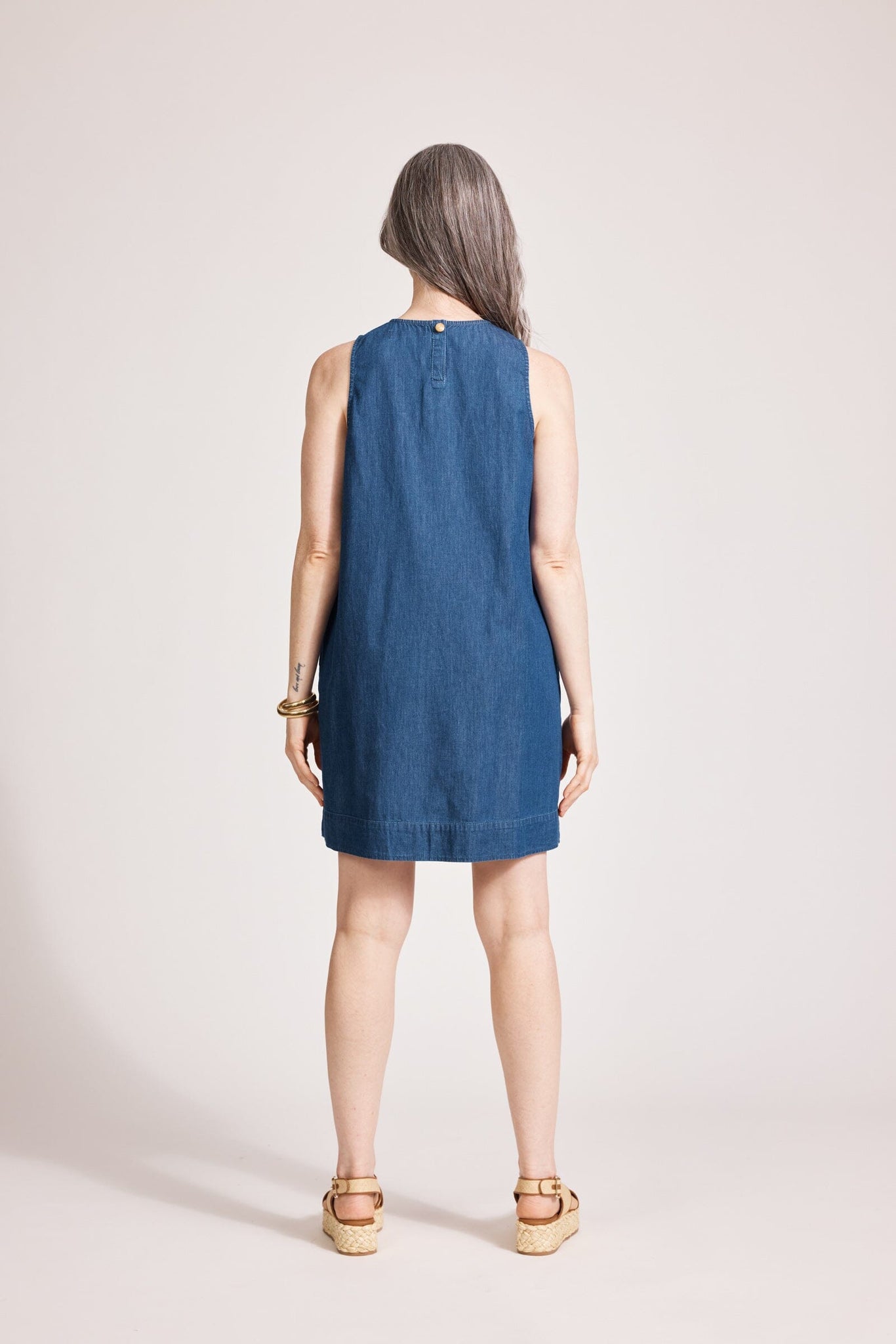 Melenia Denim Tank Dress - Indigo