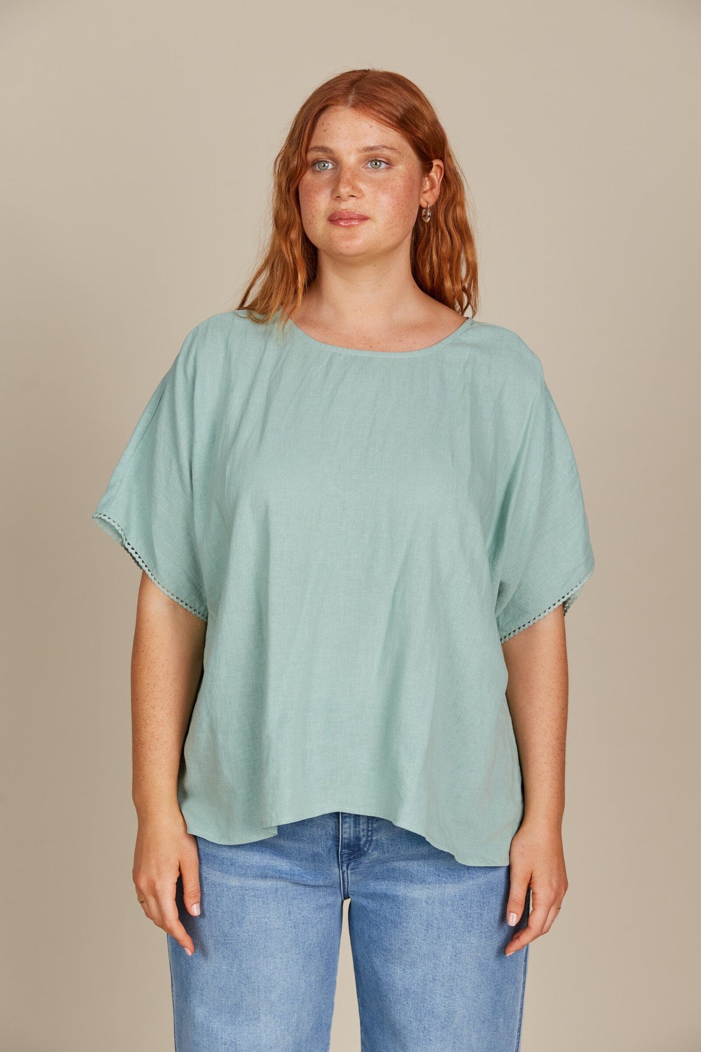 Amelie Relaxed Top - Seafoam