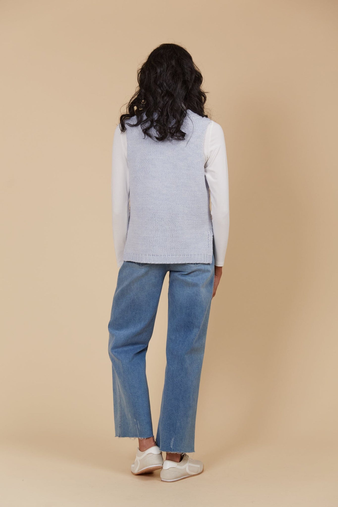 Luna Knit Vest Sky