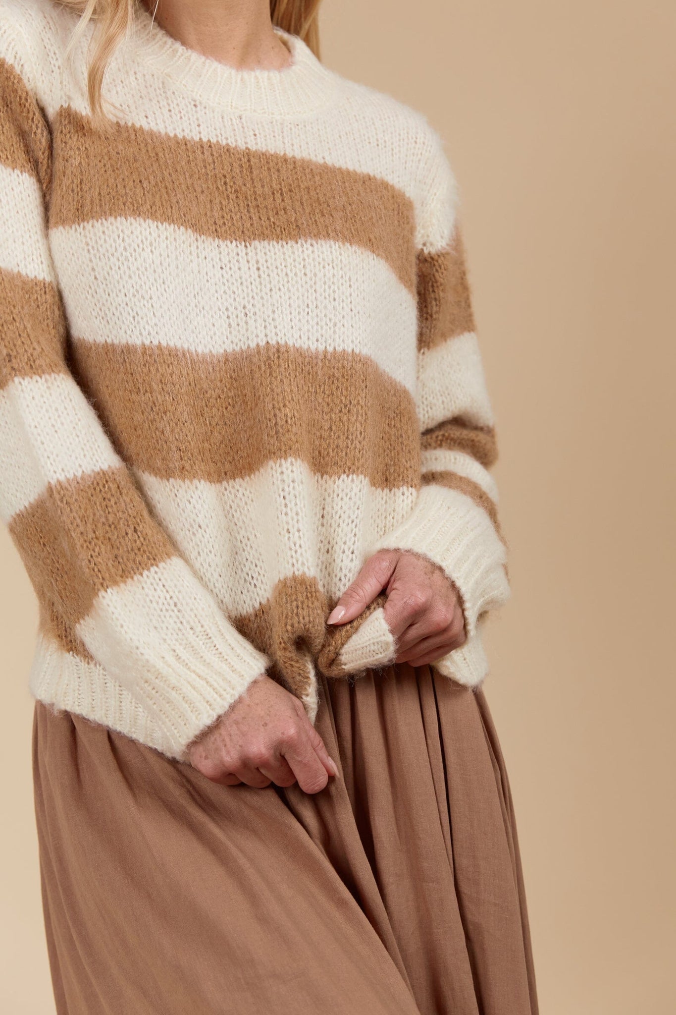 Pallas Stripe Jumper Toffee