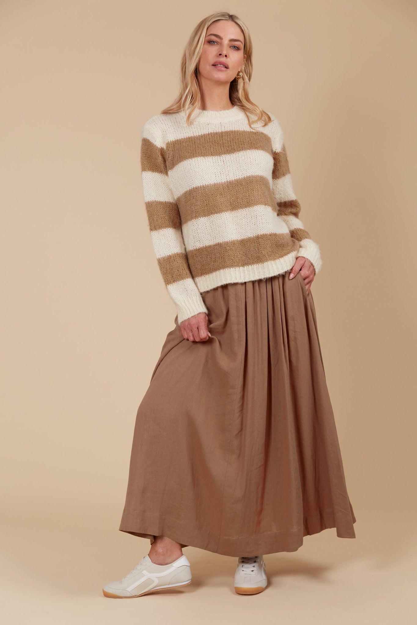 Pallas Stripe Jumper Toffee