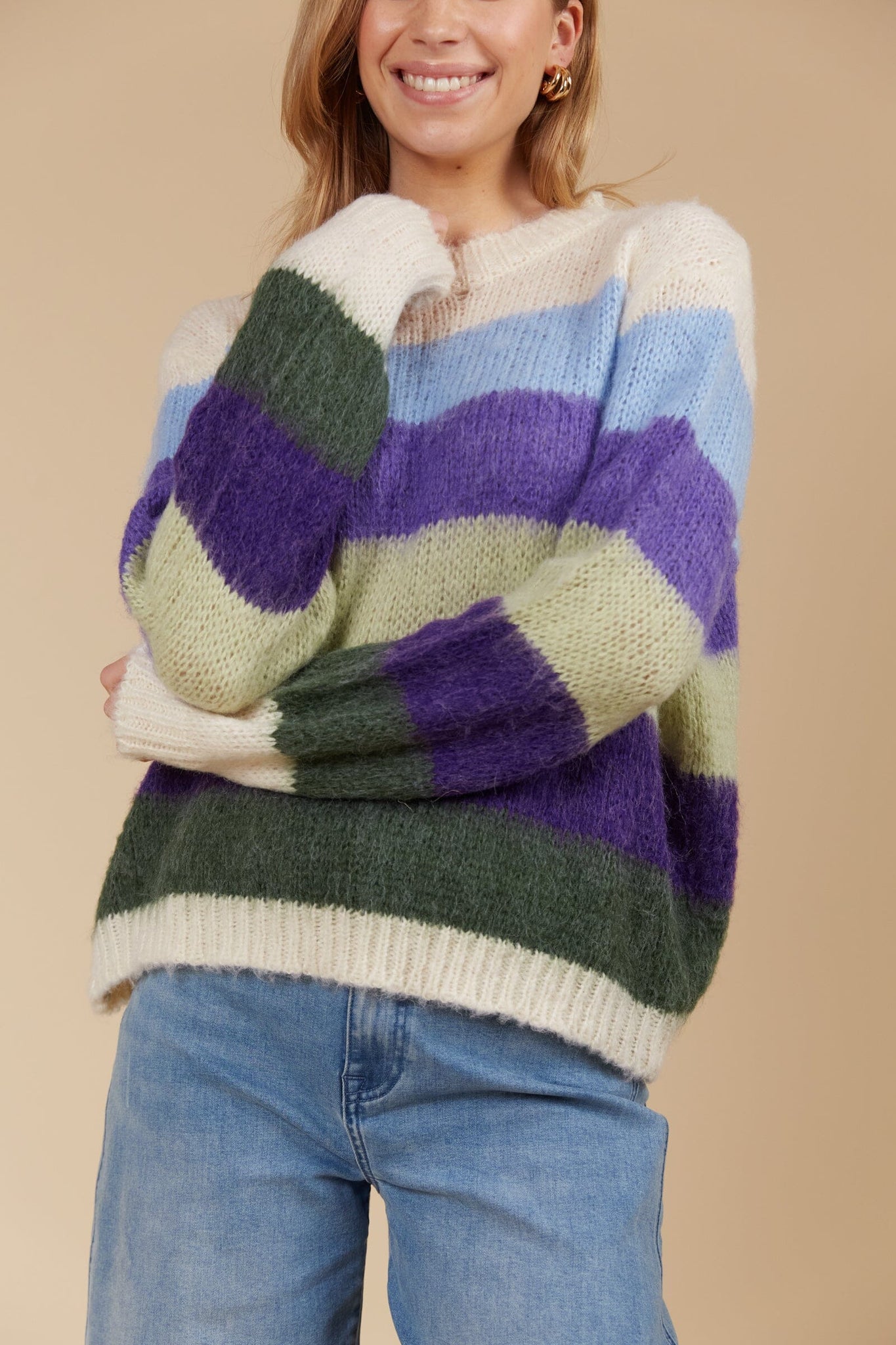 Pallas Stripe Jumper Violet