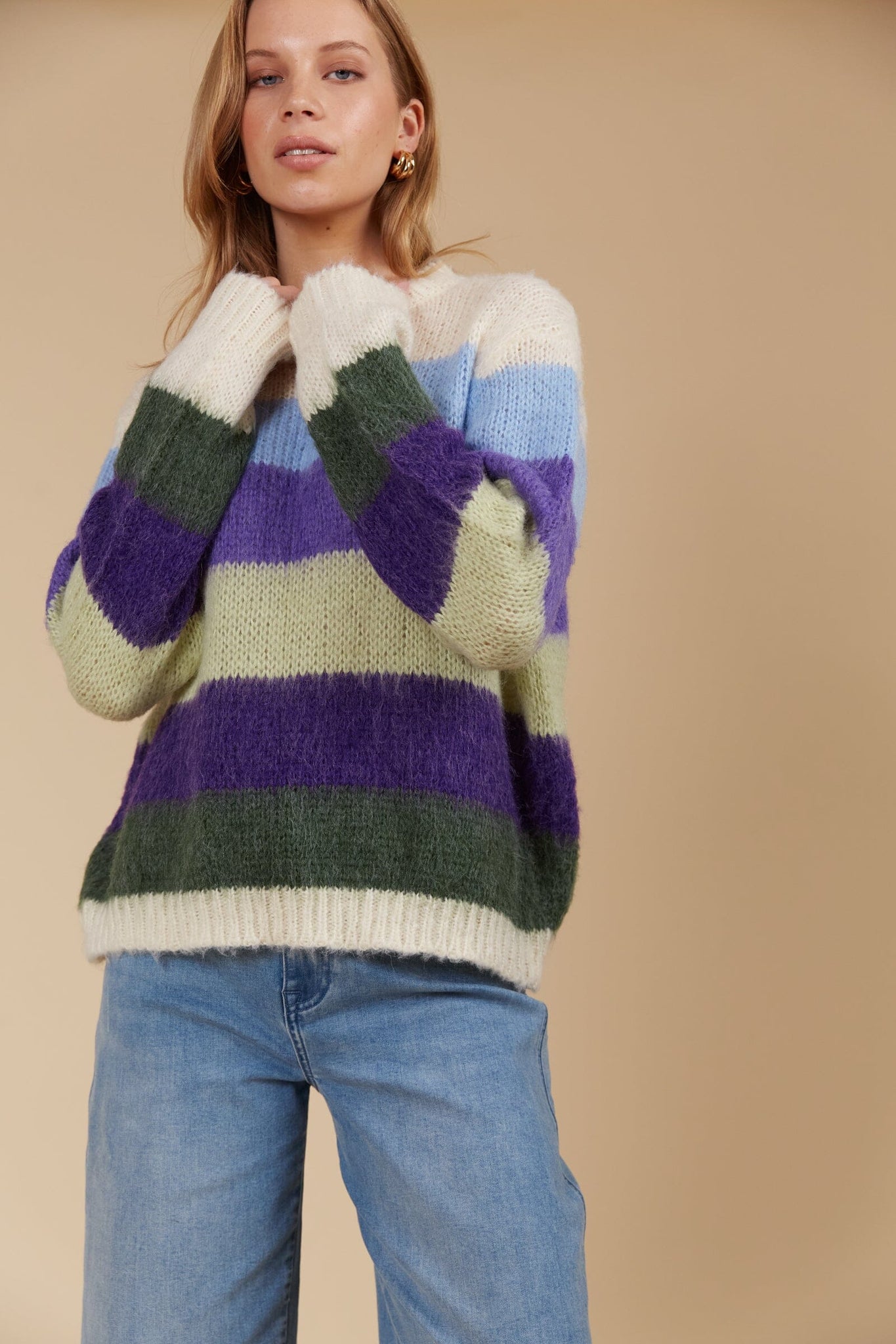 Pallas Stripe Jumper Violet