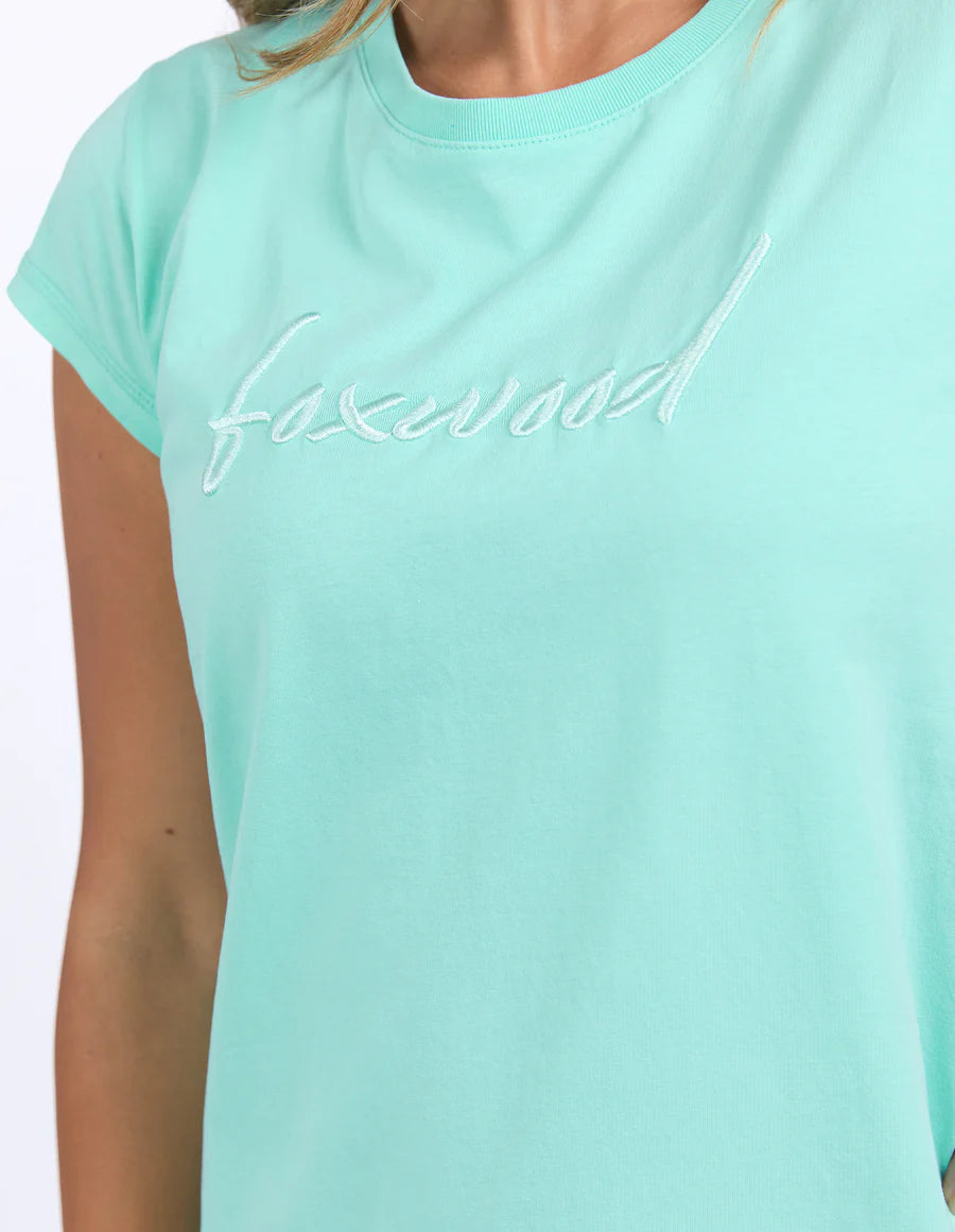 Signature Embroidery Tee Dress Noen Mint