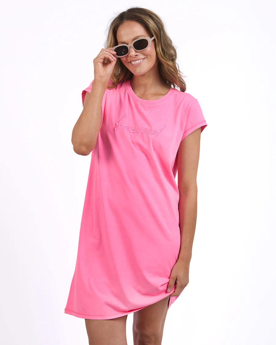 Signature Embroidery Tee Dress Noen Rose