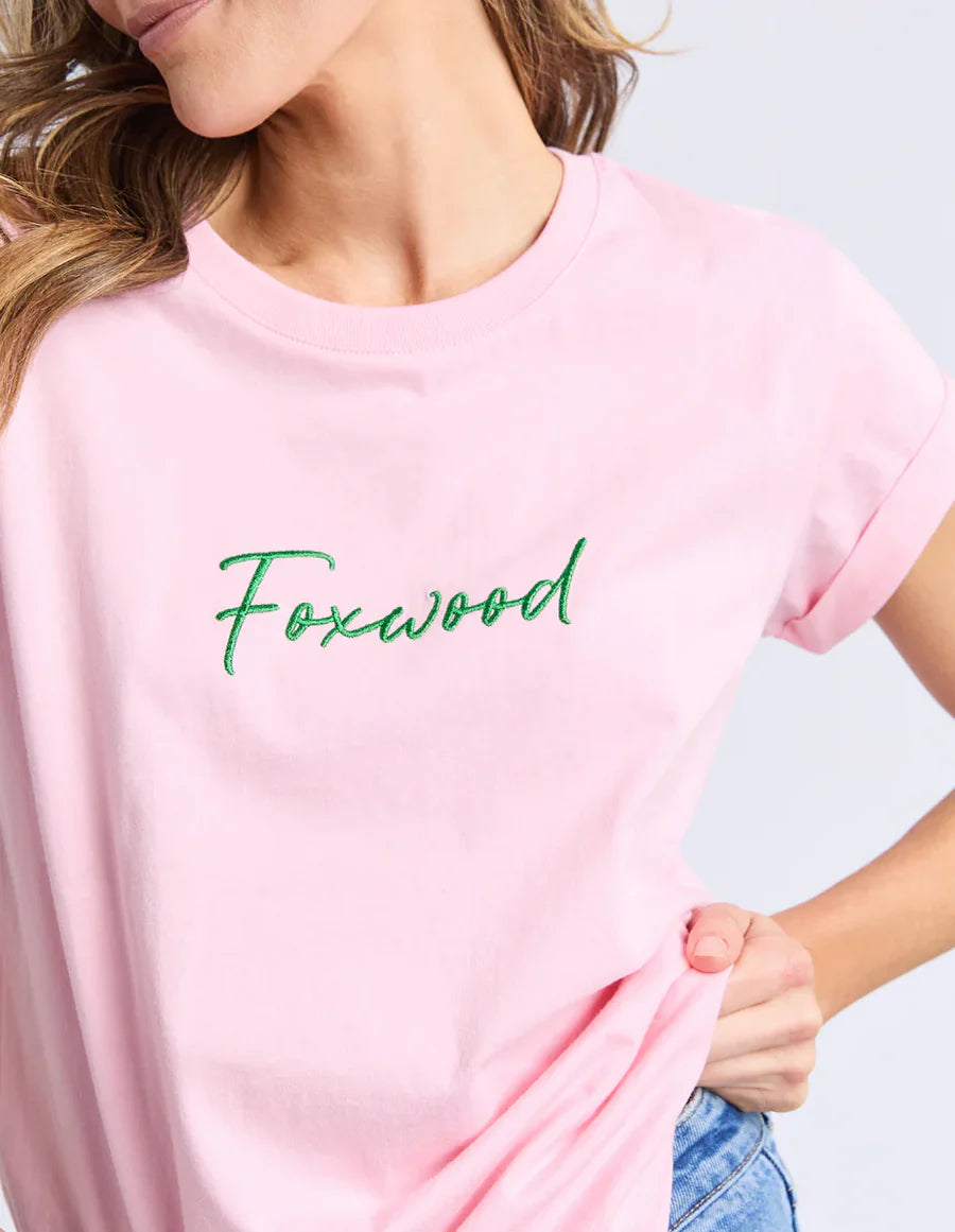 Signature Contrast Tee Pink