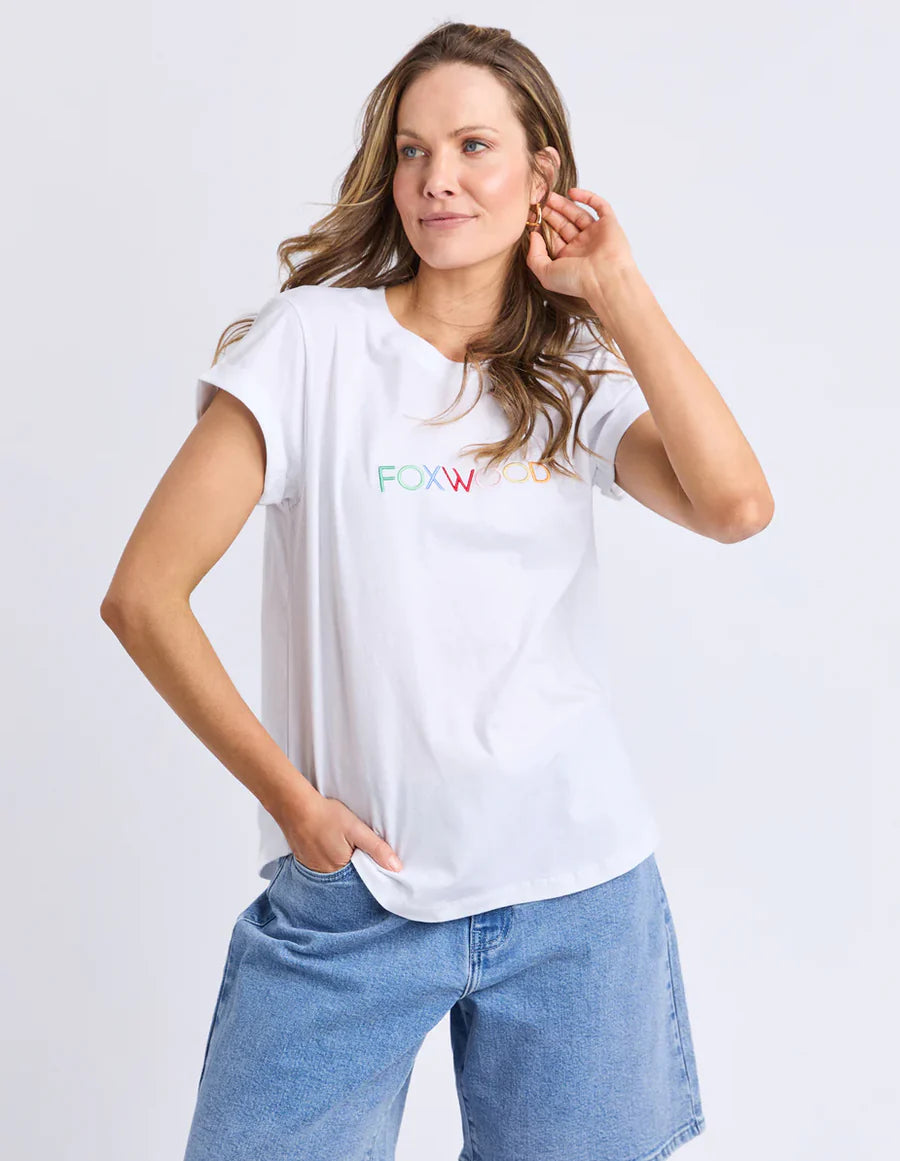 Confetti Tee White