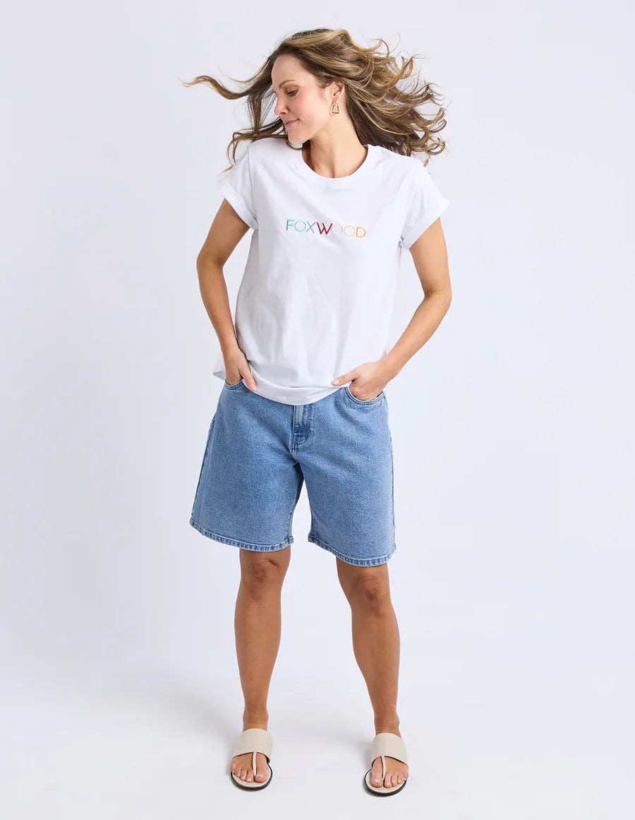 Confetti Tee White