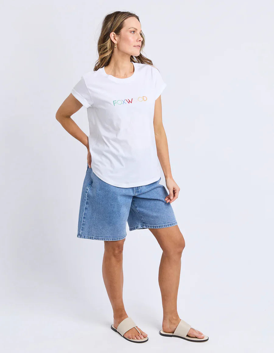 Confetti Tee White