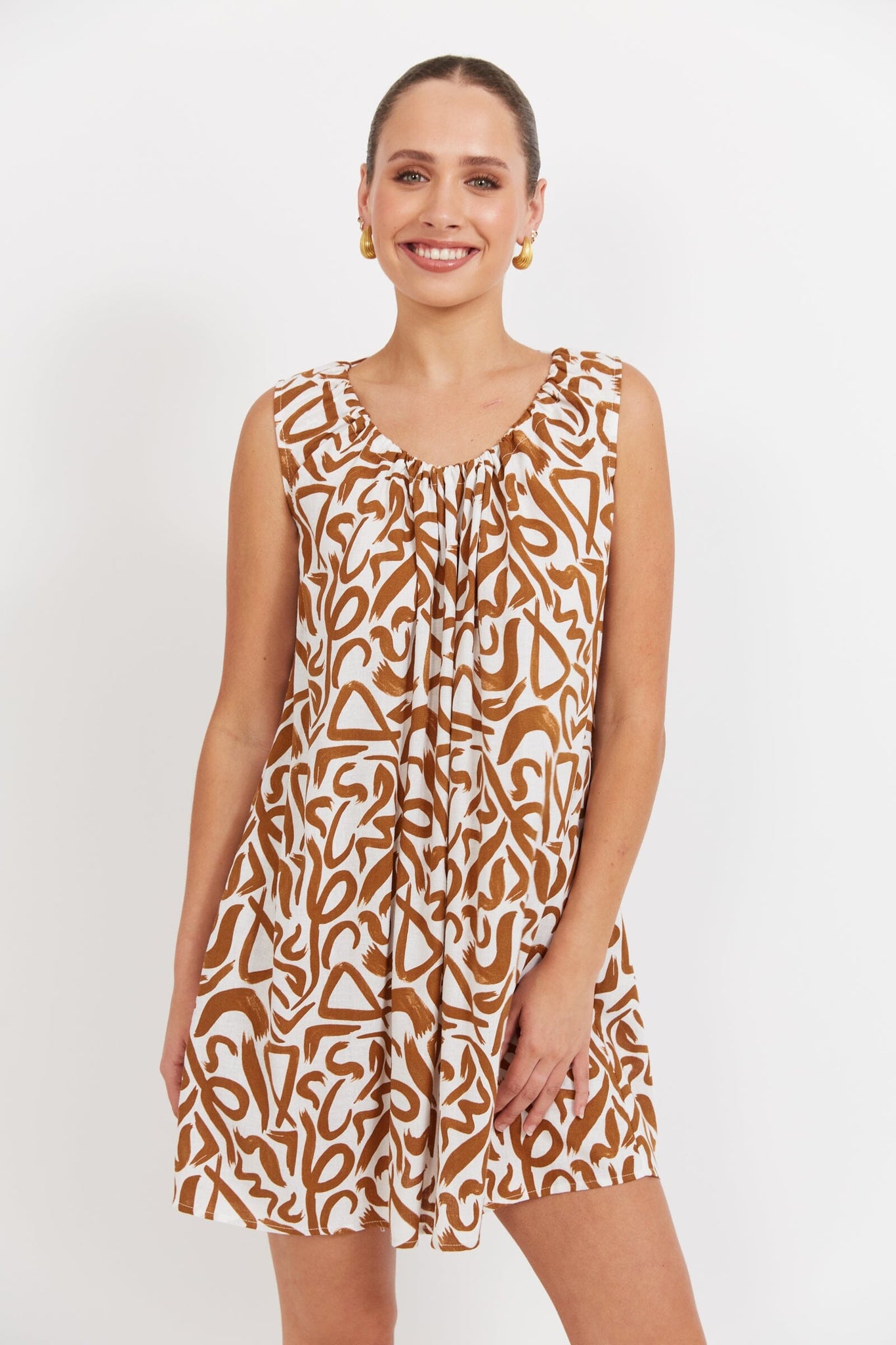 Bahama Tie Dress - Opus Tan