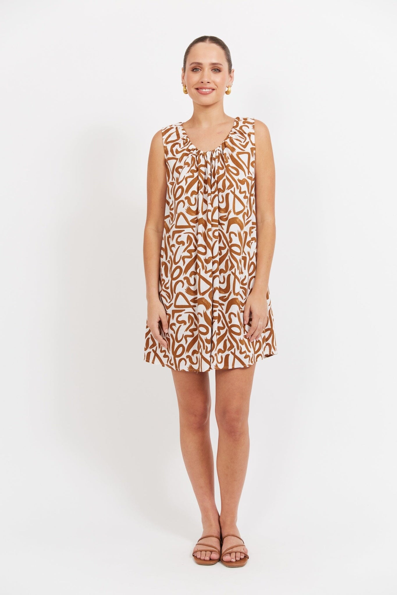 Bahama Tie Dress - Opus Tan