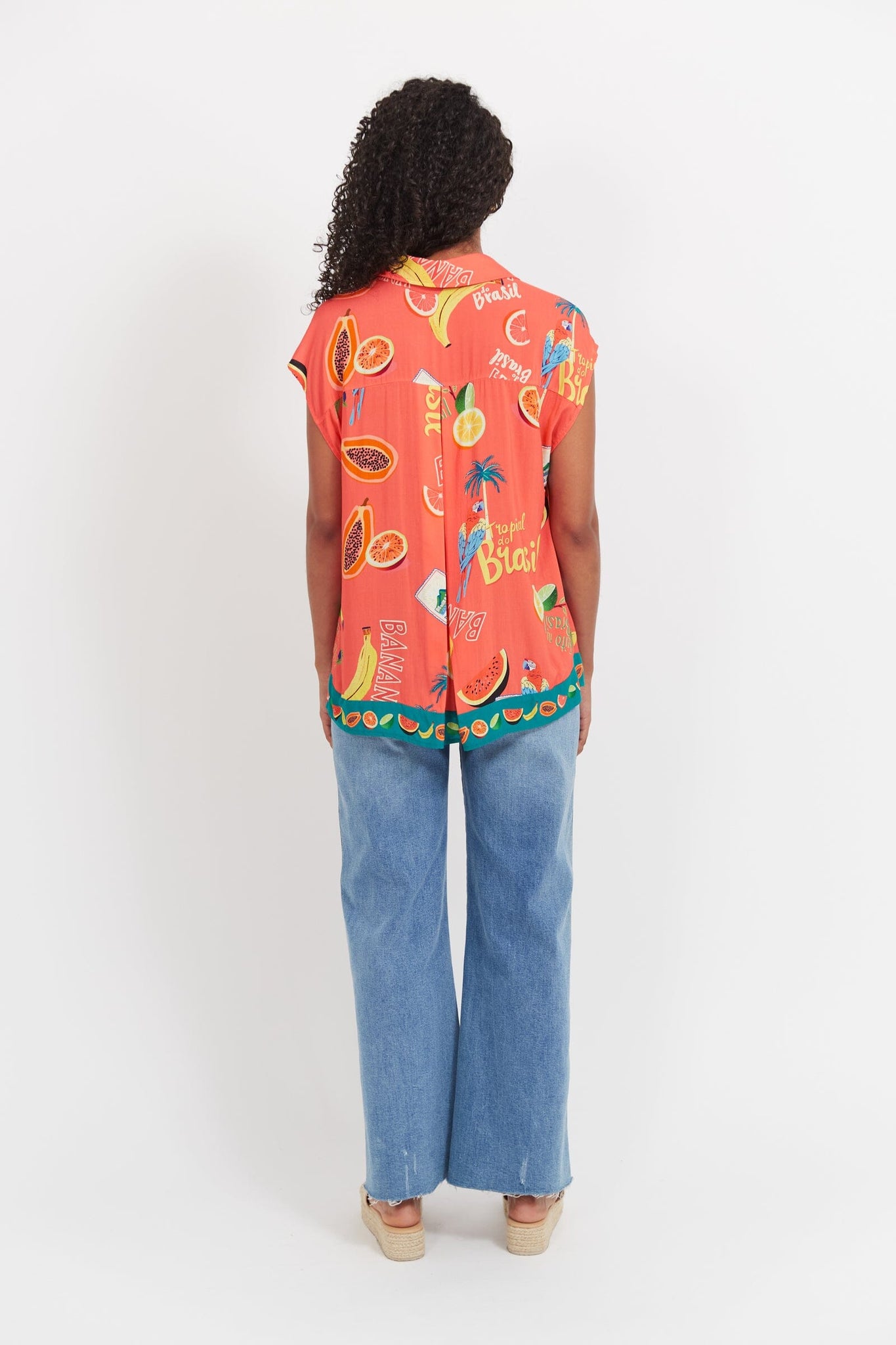 Cabana Sleeveless Shirt - Brasil Coral