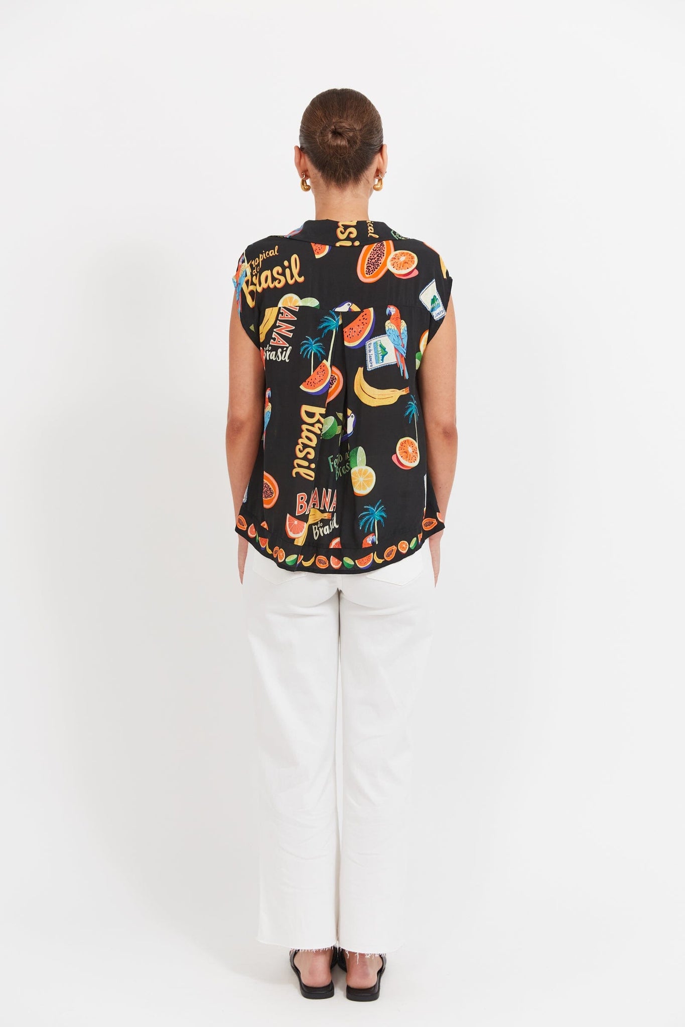 Cabana Sleeveless Shirt - Brasil Black