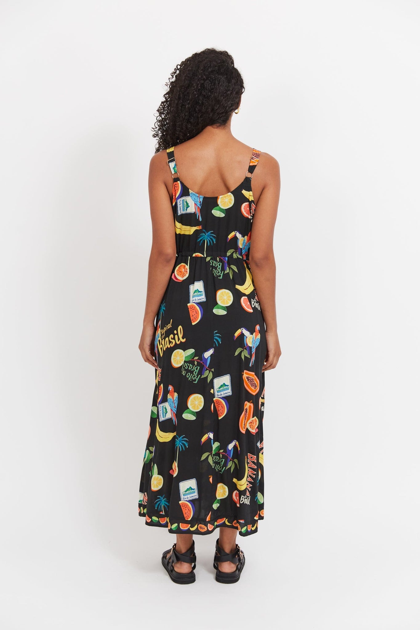 Cabana Tie Dress - Brasil Black