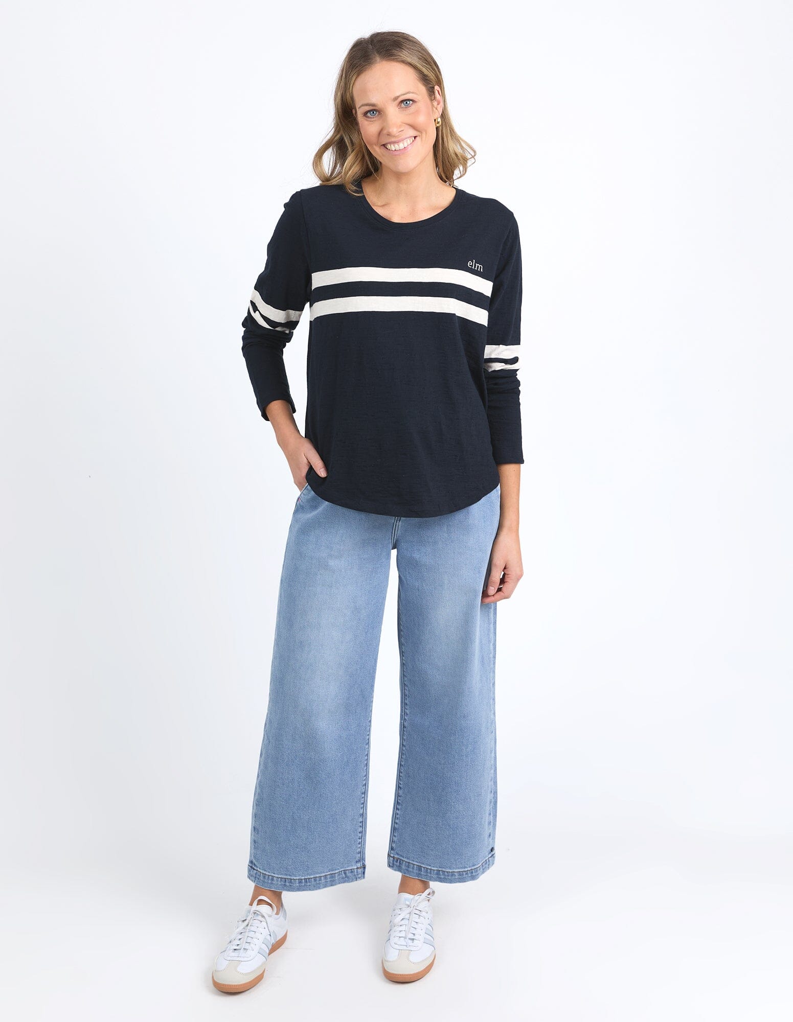 Adora Long Sleeve Tee Navy