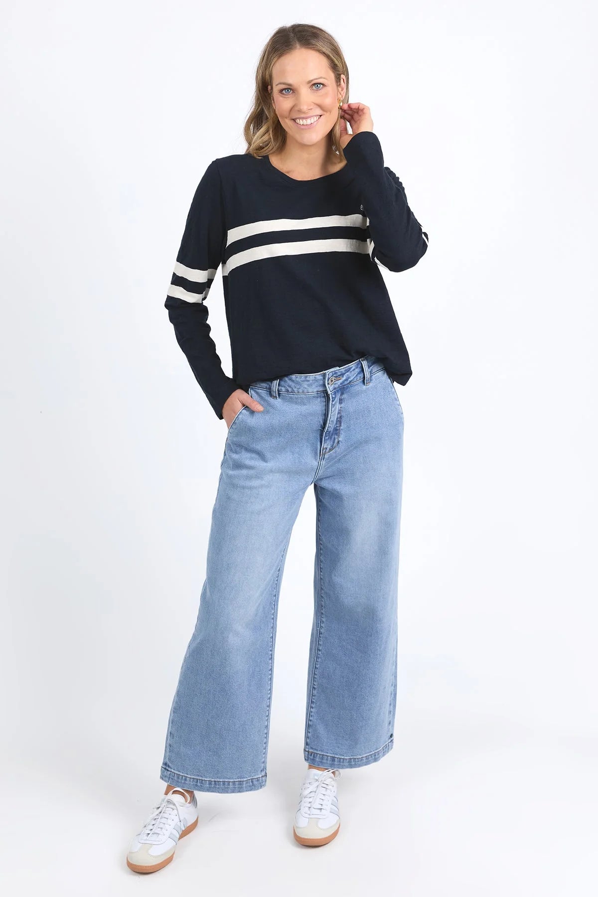 Adora Long Sleeve Tee Navy