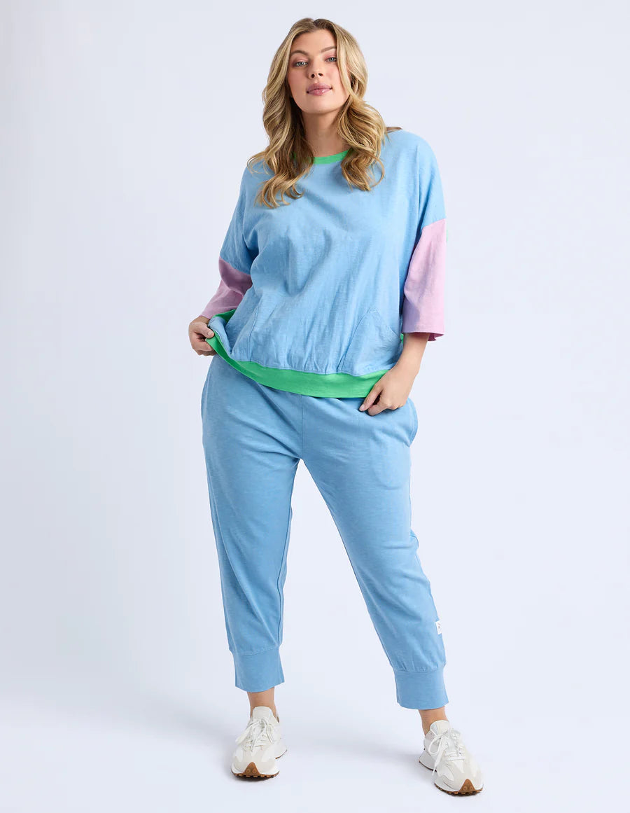 Mazie Colour Block Sweat DB/SG