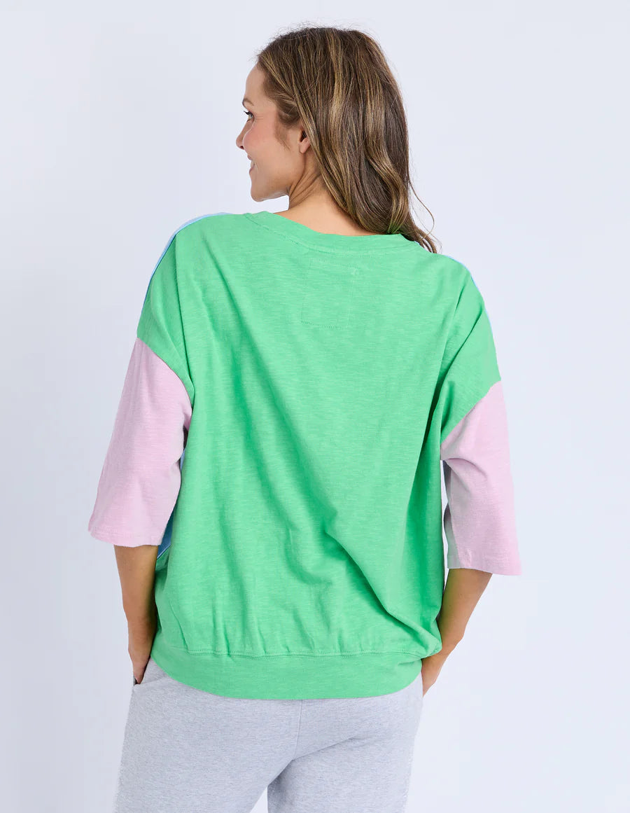 Mazie Colour Block Sweat DB/SG