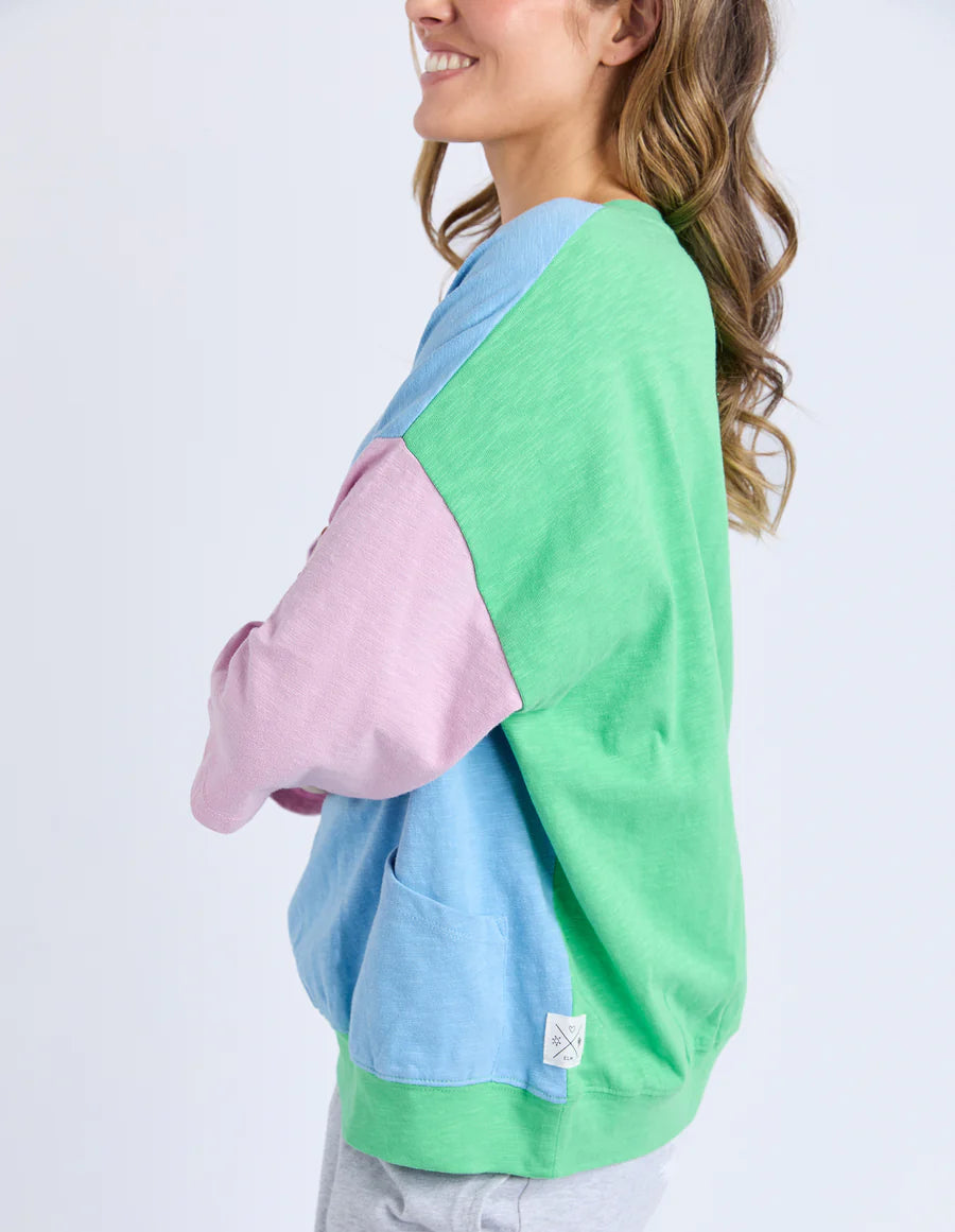 Mazie Colour Block Sweat DB/SG