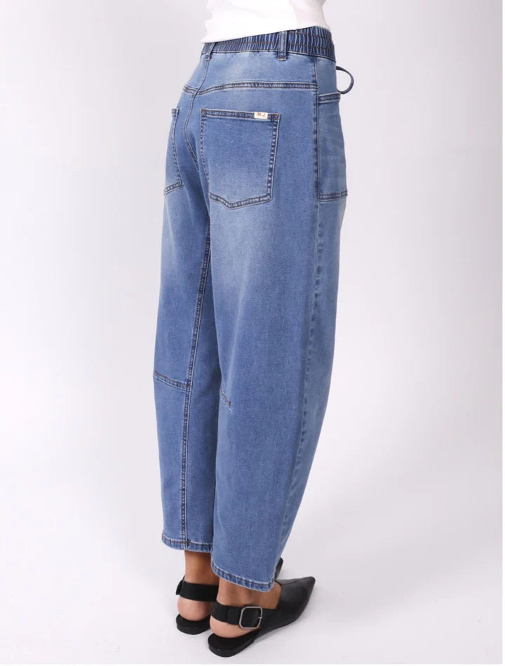 Leo Barrel Jeans Blue