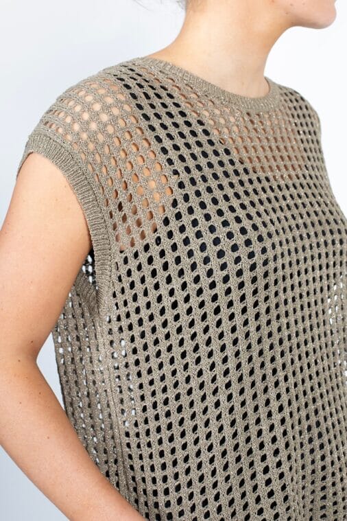 Chelsea Vest Moss Gold