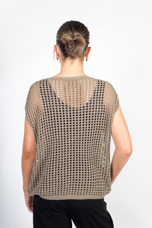 Chelsea Vest Moss Gold