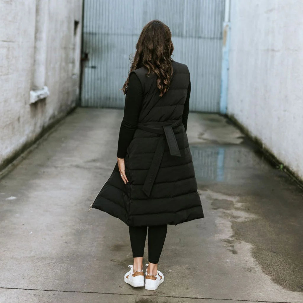 BELLA MAXI VEST BLACK