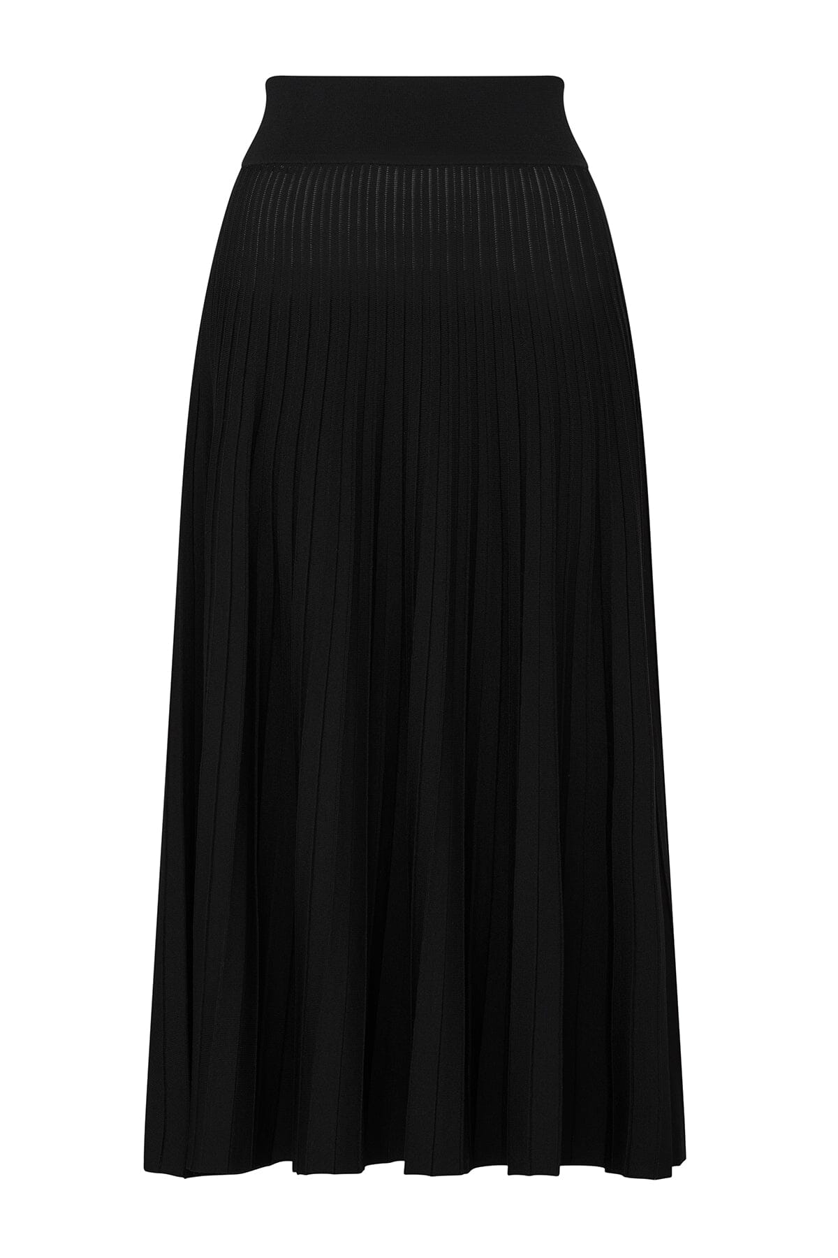 Crepe Pleat Skirt - Black