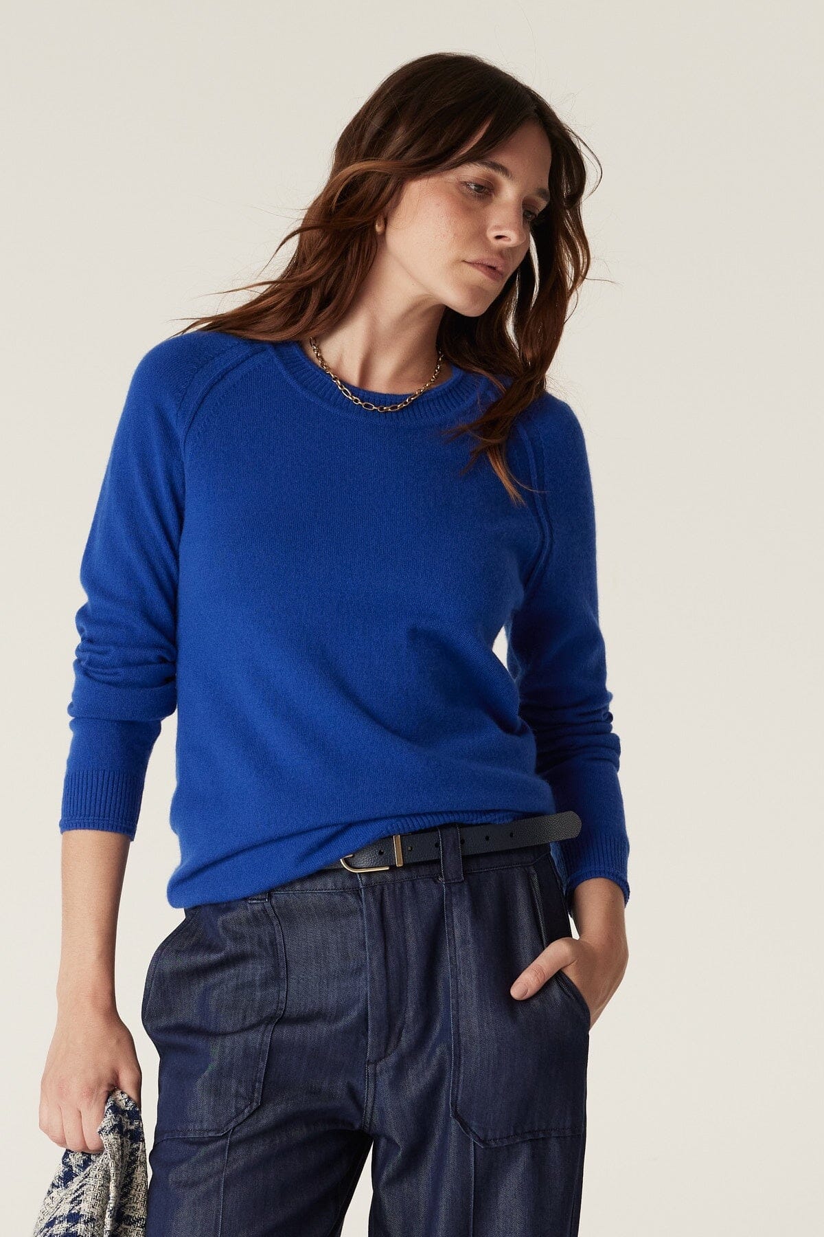 Cashmere Crew Jumper - Sapphire