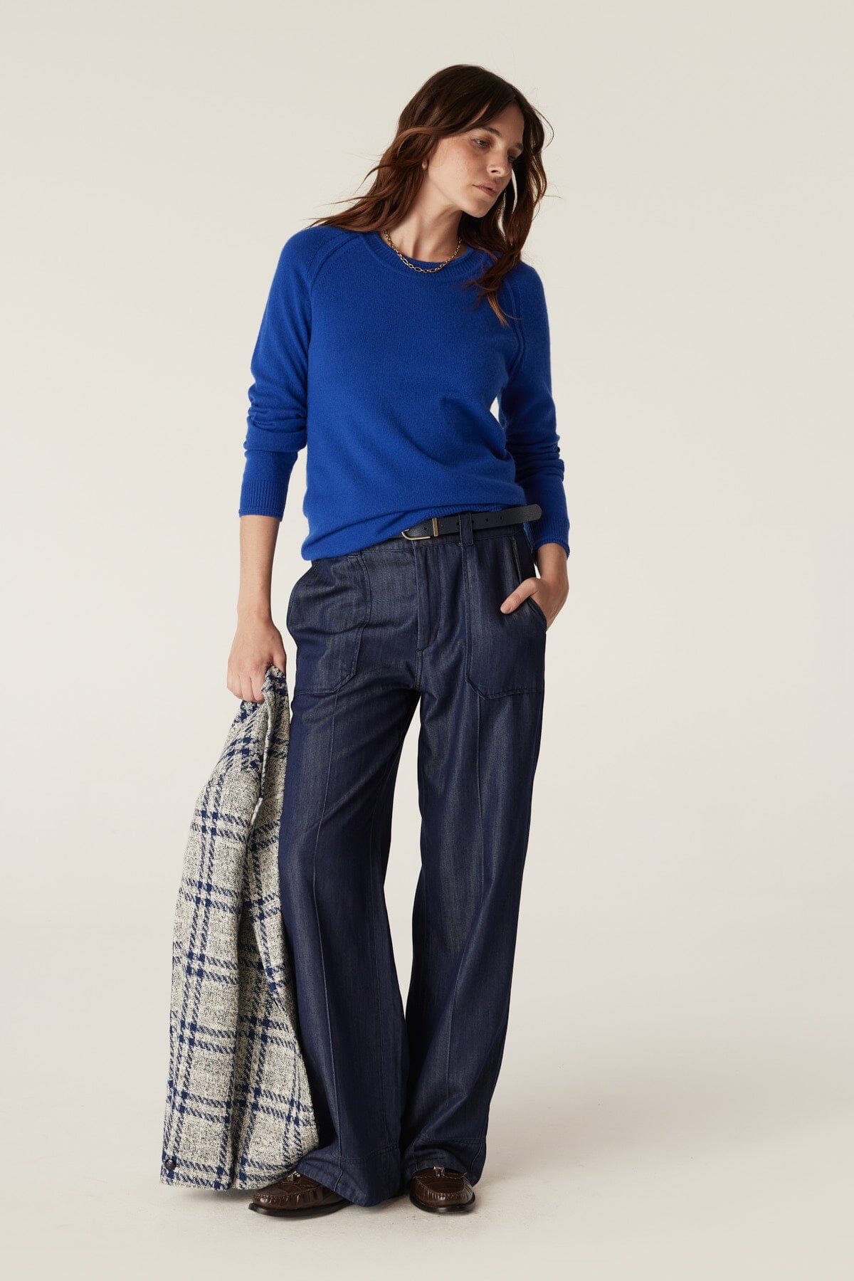 Cashmere Crew Jumper - Sapphire